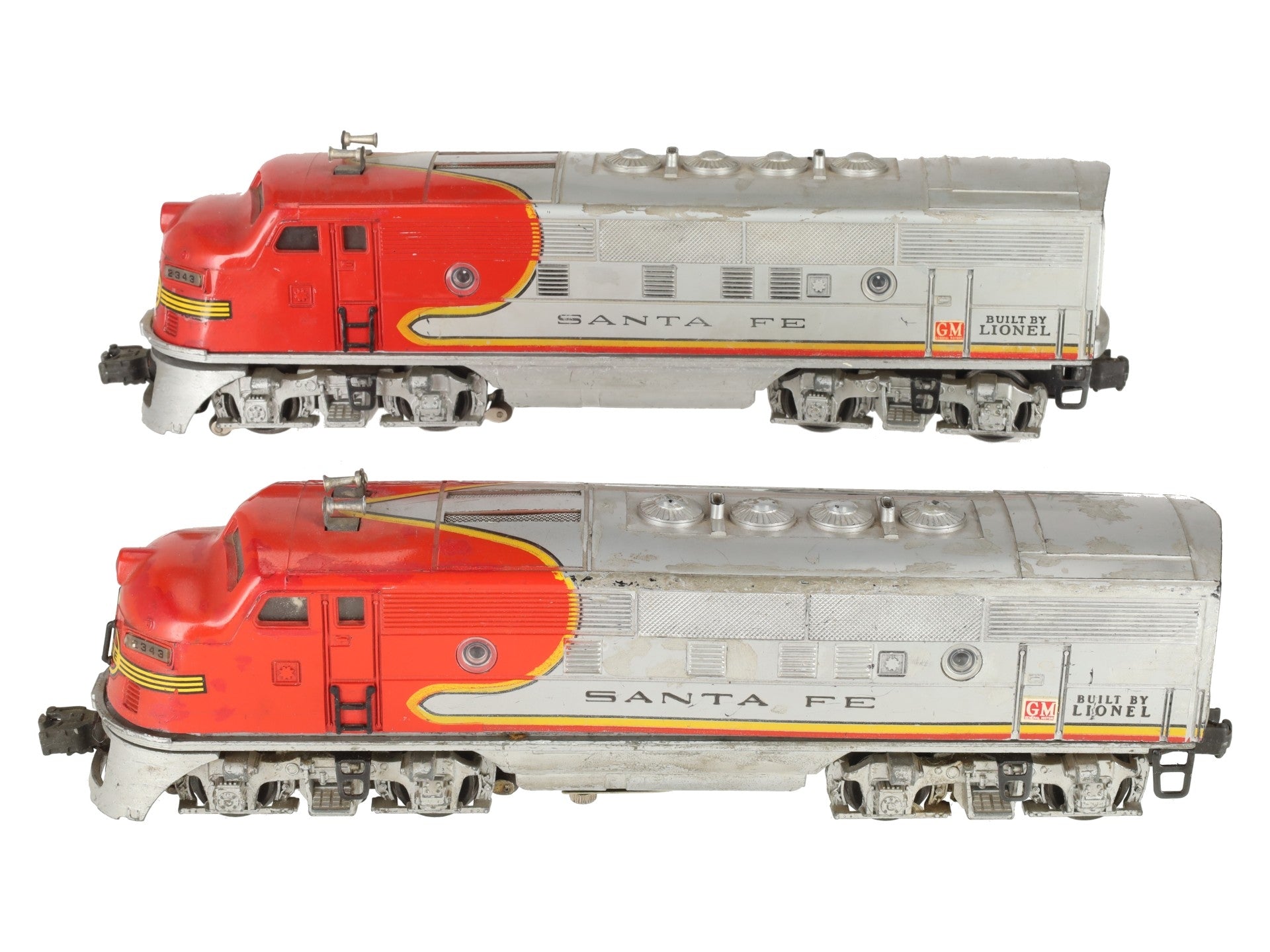 Lionel 2343 Vintage O Gauge Santa Fe F3 AA Diesel Locomotive Set