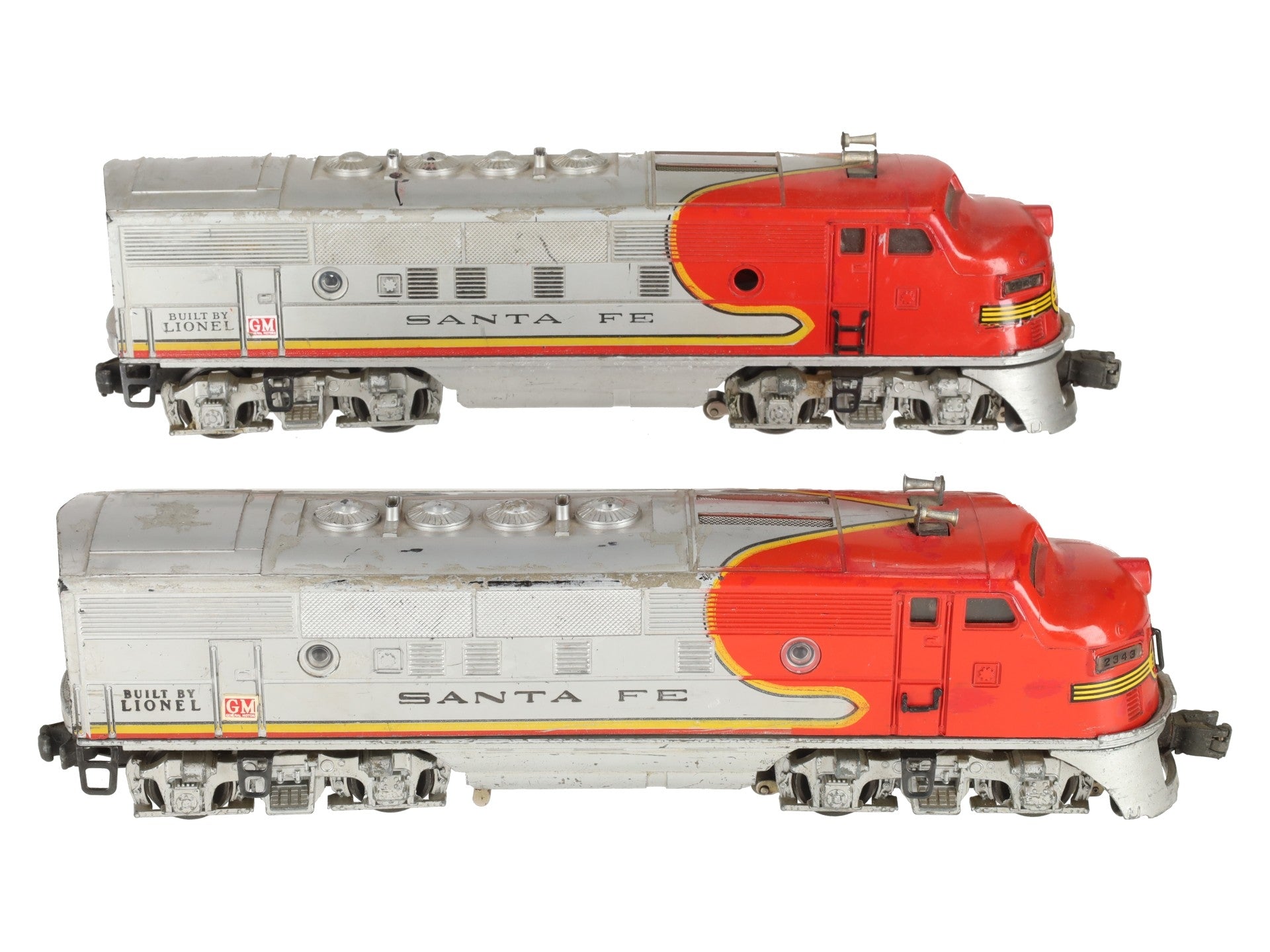 Lionel 2343 Vintage O Gauge Santa Fe F3 AA Diesel Locomotive Set