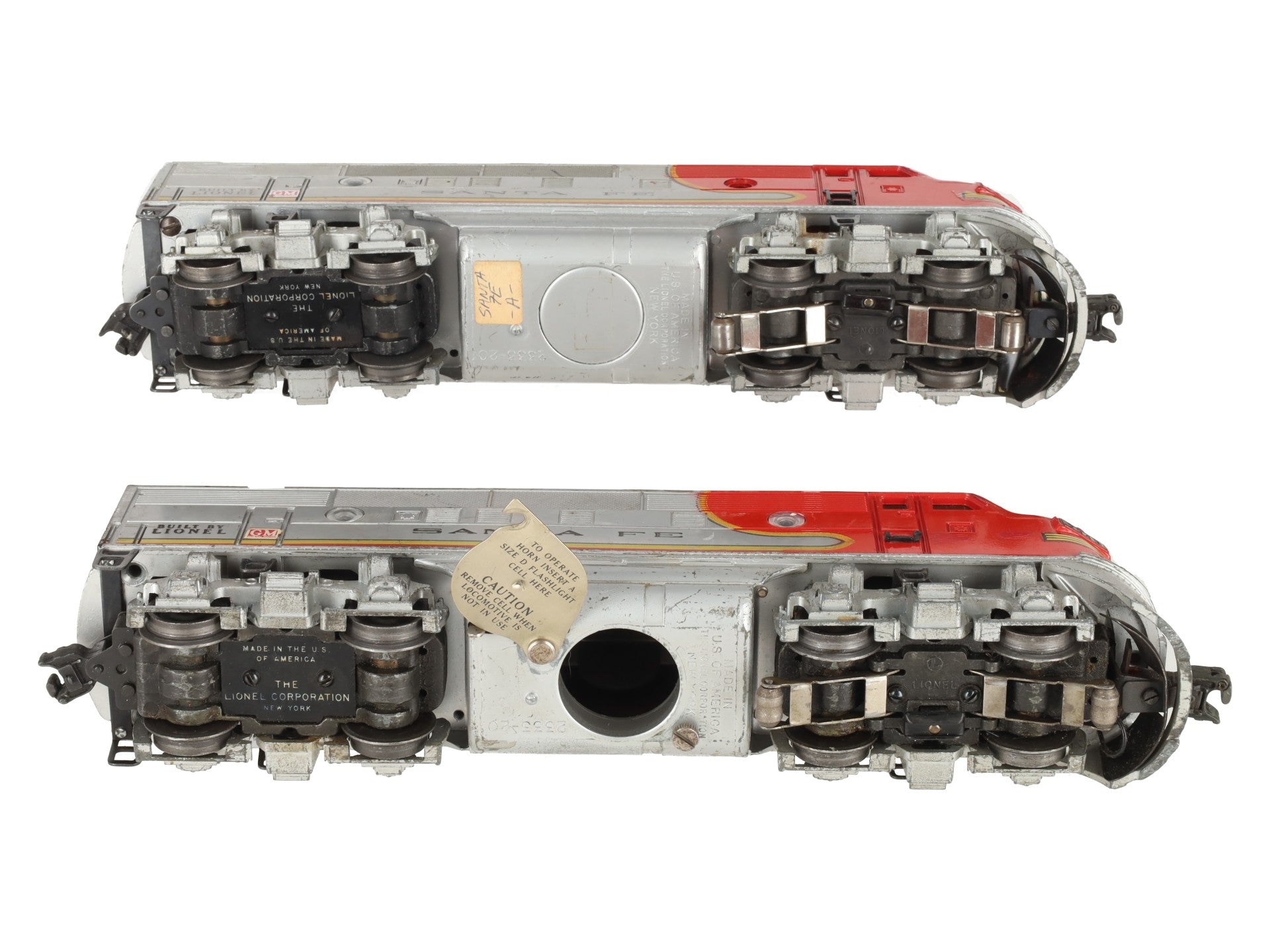 Lionel 2343 Vintage O Gauge Santa Fe F3 AA Diesel Locomotive Set