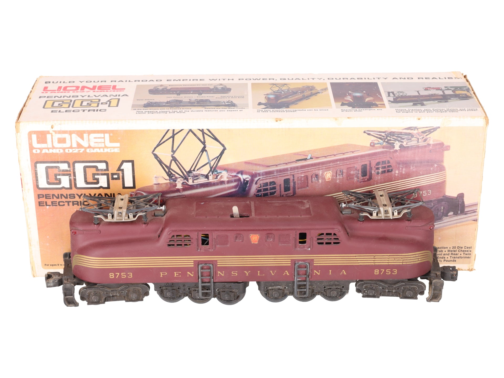 Lionel 6-8753 O Gauge Pennsylvania Railroad GG-1 Electric Locomotive #8753 VG/Box