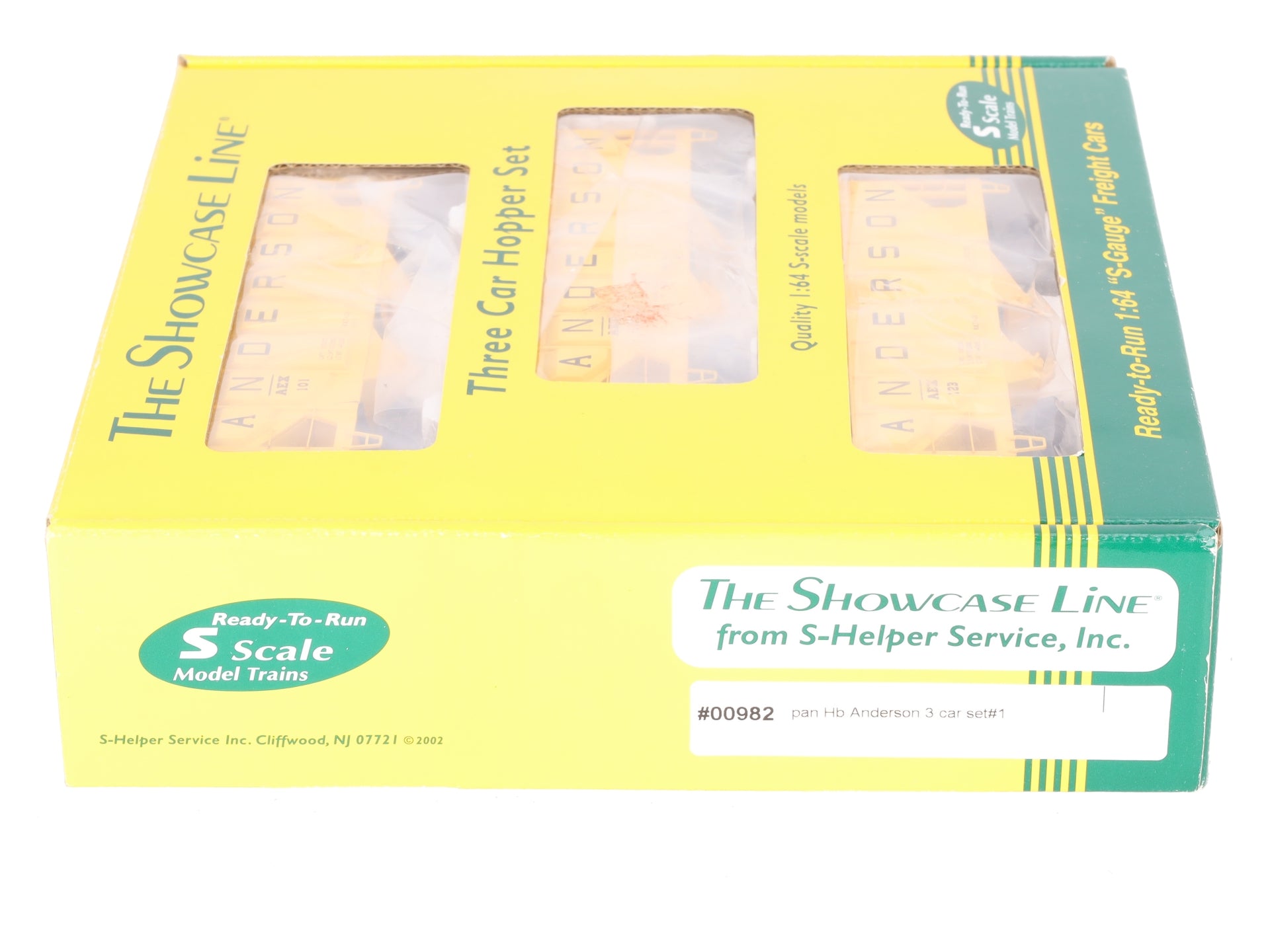 S-Helper 00982 S Scale Anderson Side Panel Open Hopper 3 Car Set #1 LN/Box