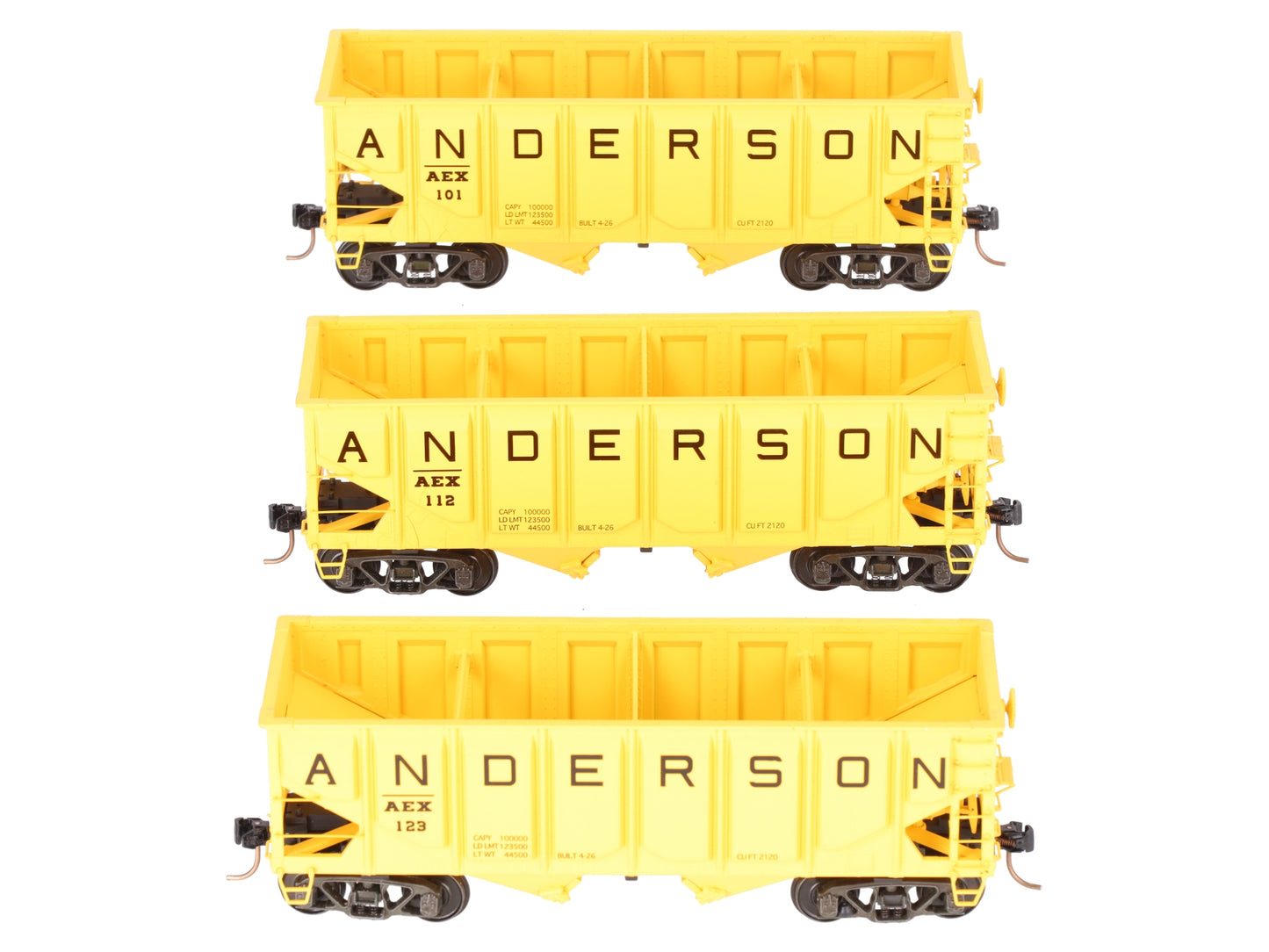 S-Helper 00982 S Scale Anderson Side Panel Open Hopper 3 Car Set #1 LN/Box