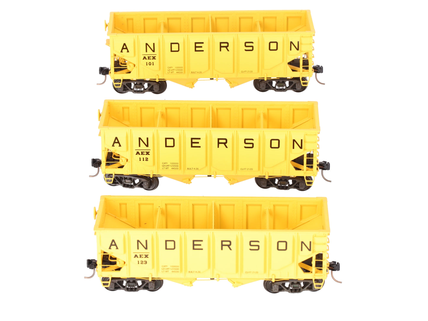 S-Helper 00982 S Scale Anderson Side Panel Open Hopper 3 Car Set #1 LN/Box