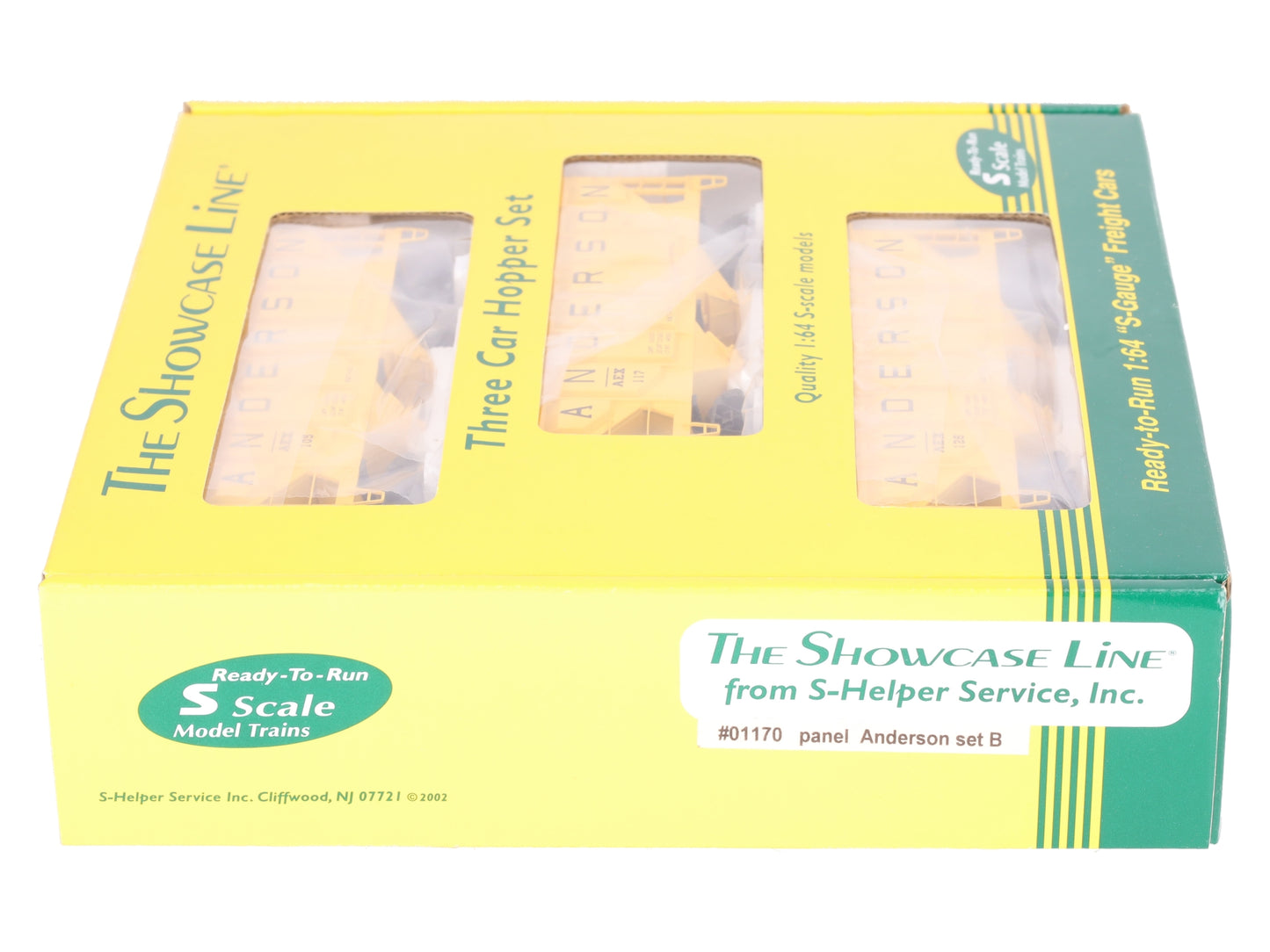 S-Helper 01170 S Scale Service Panel Anderson 3 Car Hopper set B LN/Box