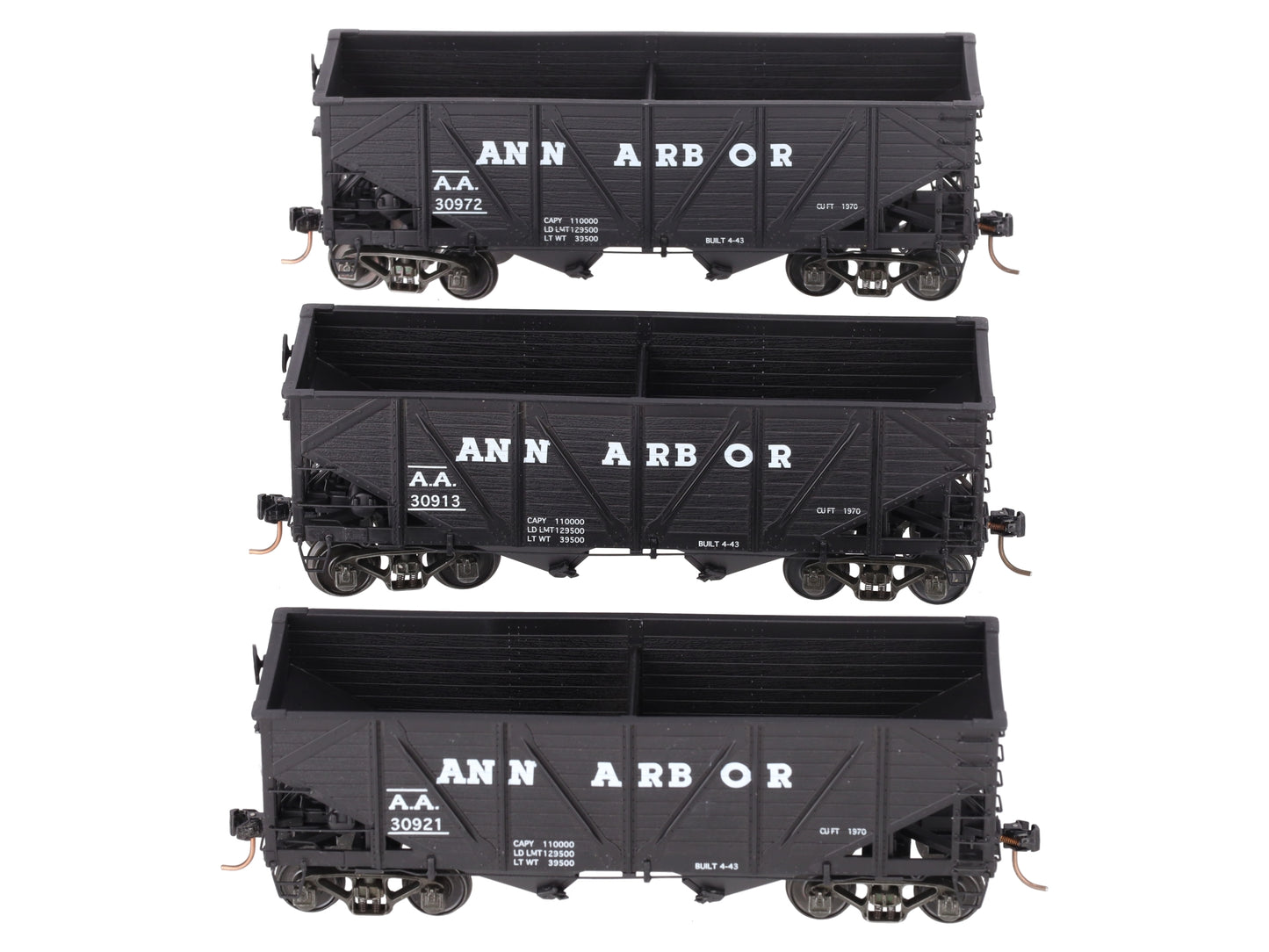 S-Helper 00760 S Scale Service Comp Hb Ann Arbor 3 Car Hopper Set #1 LN/Box