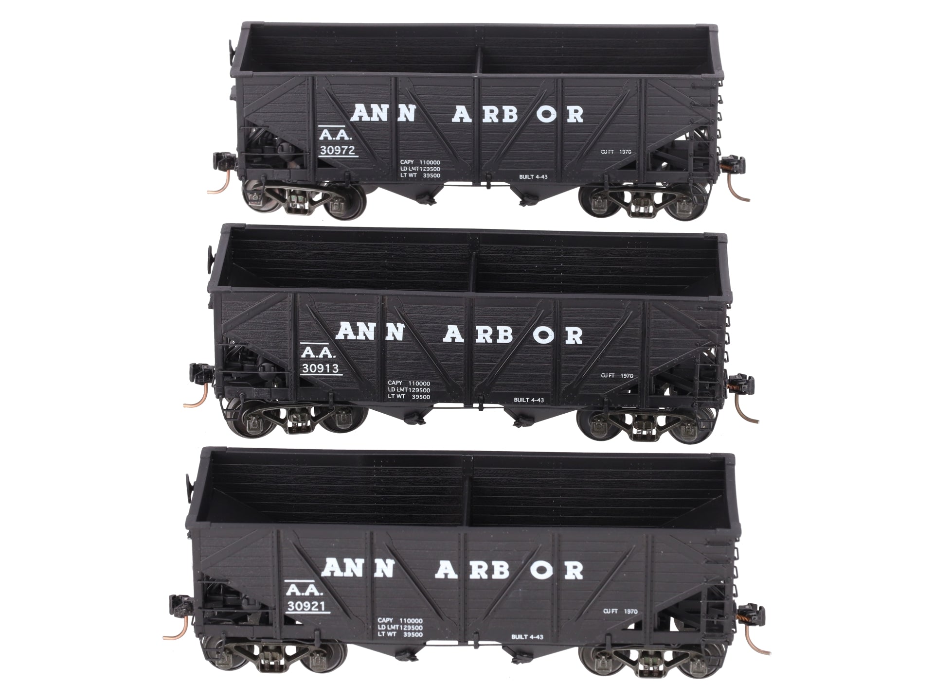 S-Helper 00760 S Scale Service Comp Hb Ann Arbor 3 Car Hopper Set #1 LN/Box