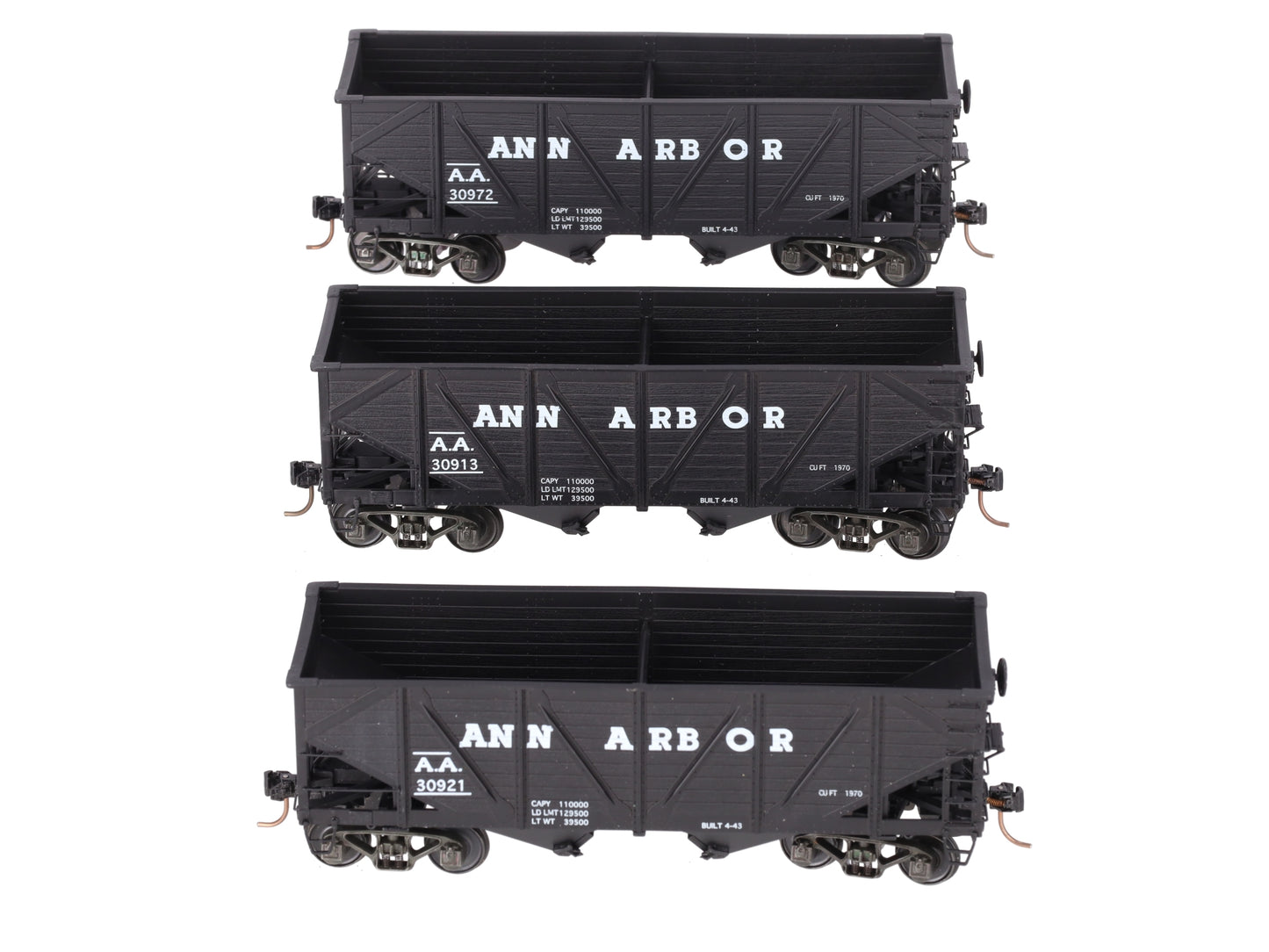 S-Helper 00760 S Scale Service Comp Hb Ann Arbor 3 Car Hopper Set #1 LN/Box