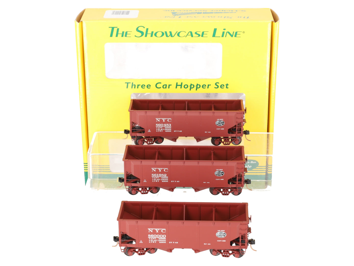 S-Helper 01117 S Scale Offset New York Central (red) 3 Car Hopper Set A LN/Box