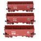 S-Helper 01117 S Scale Offset New York Central (red) 3 Car Hopper Set A LN/Box