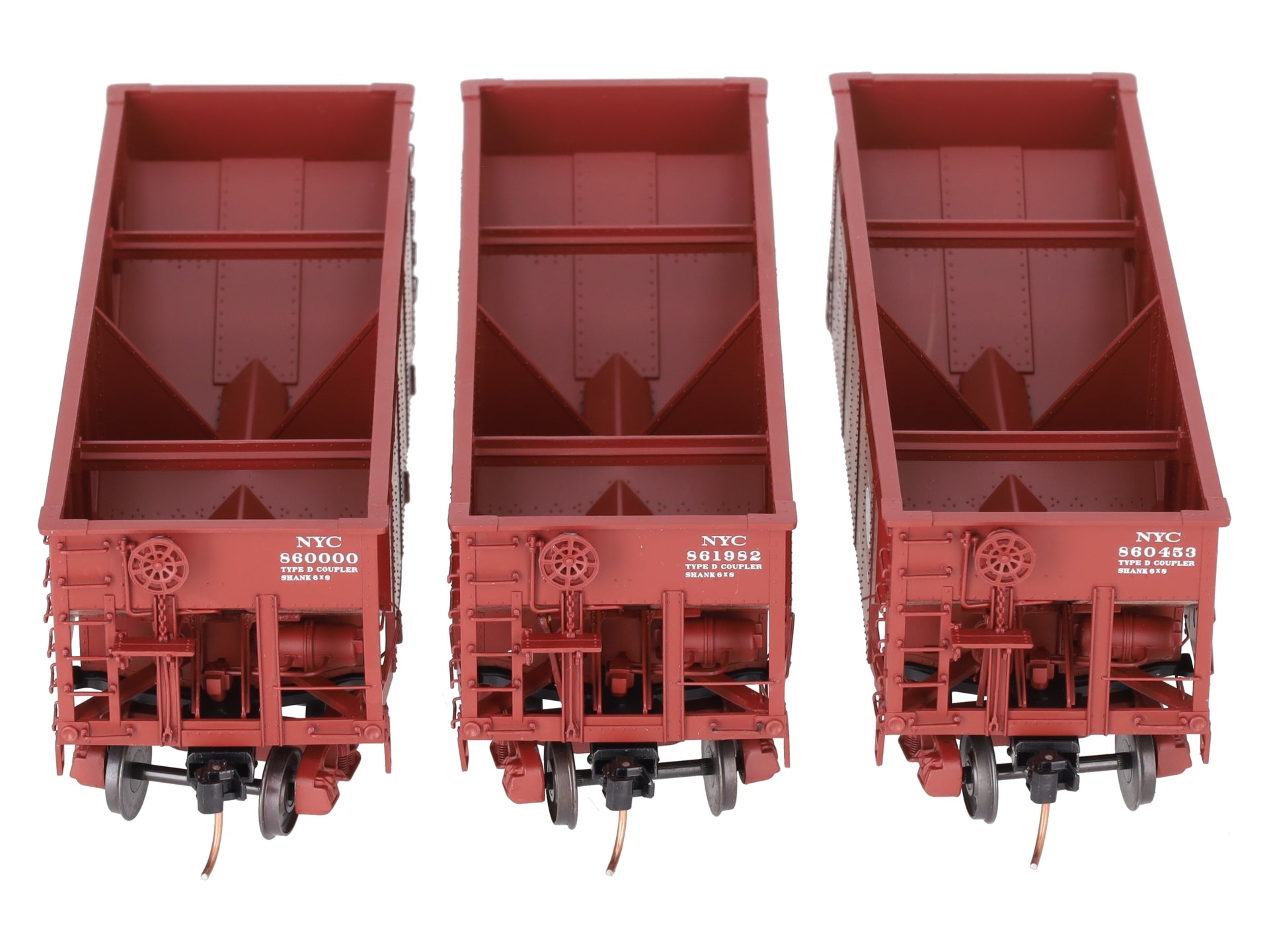 S-Helper 01117 S Scale Offset New York Central (red) 3 Car Hopper Set A LN/Box