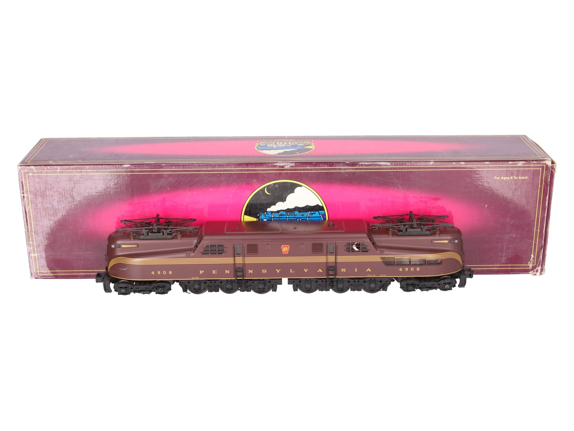 MTH 20-5567-1 O Pennsylvania Red GG-1 Electric Locomotive w/PS 2.0 #4908 EX/Box