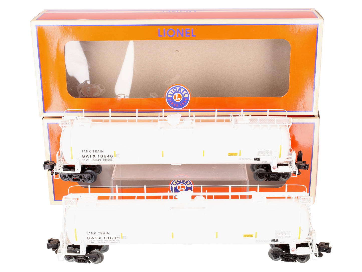 Lionel 6-85108 O TankTrain with End of Traine Device #18639/18646 (Set of 2) EX/Box