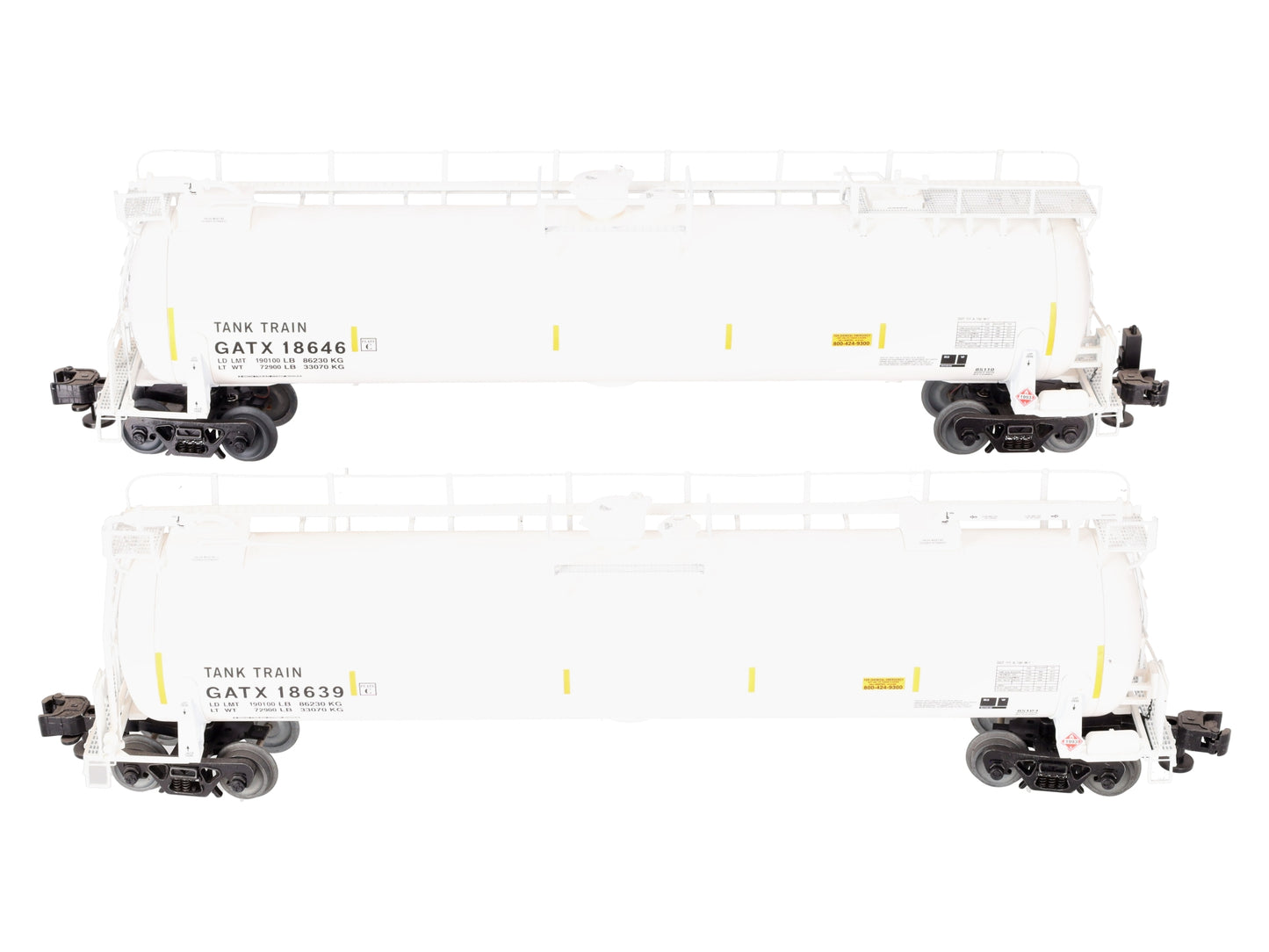 Lionel 6-85108 O TankTrain with End of Traine Device #18639/18646 (Set of 2) EX/Box