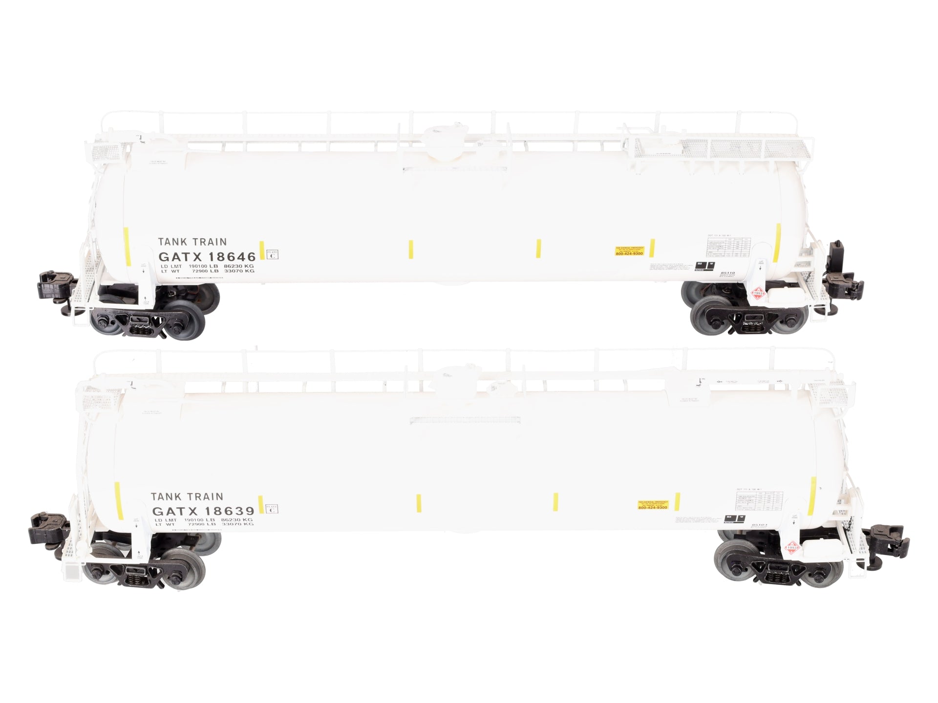 Lionel 6-85108 O TankTrain with End of Traine Device #18639/18646 (Set of 2) EX/Box