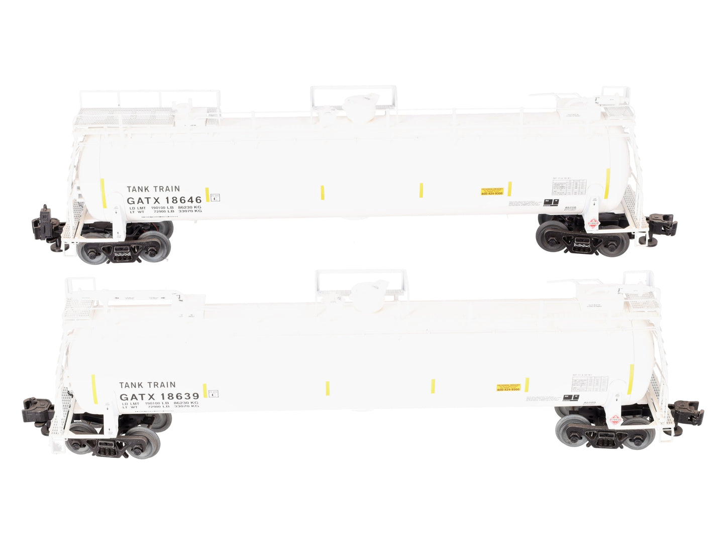 Lionel 6-85108 O TankTrain with End of Traine Device #18639/18646 (Set of 2) EX/Box