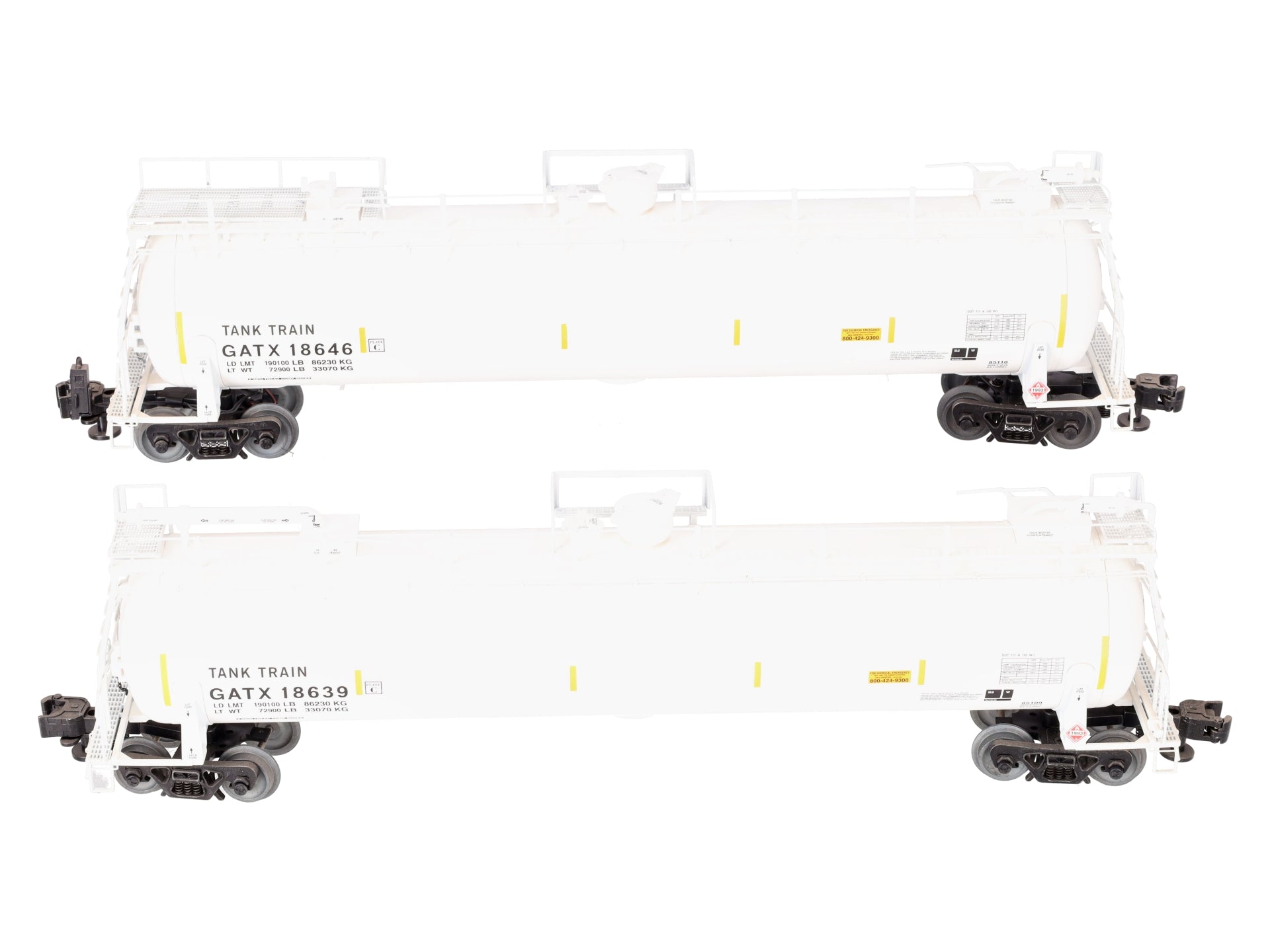 Lionel 6-85108 O TankTrain with End of Traine Device #18639/18646 (Set of 2) EX/Box