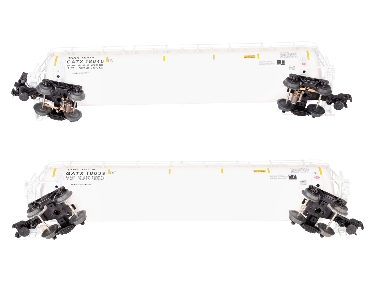 Lionel 6-85108 O TankTrain with End of Traine Device #18639/18646 (Set of 2) EX/Box