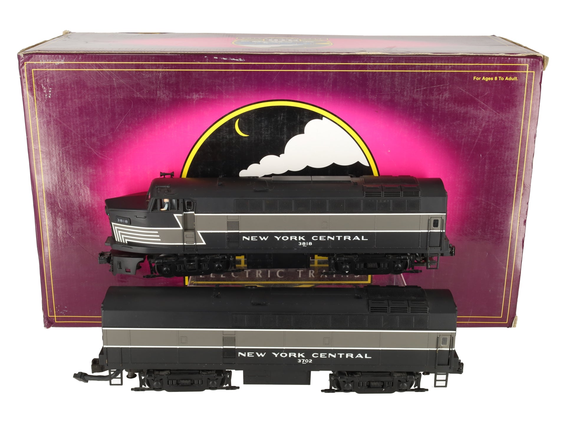 MTH 20-2294-1 NYC Sharknose AB Diesel Engine Set w/PS2 #3818/2702 VG/Box