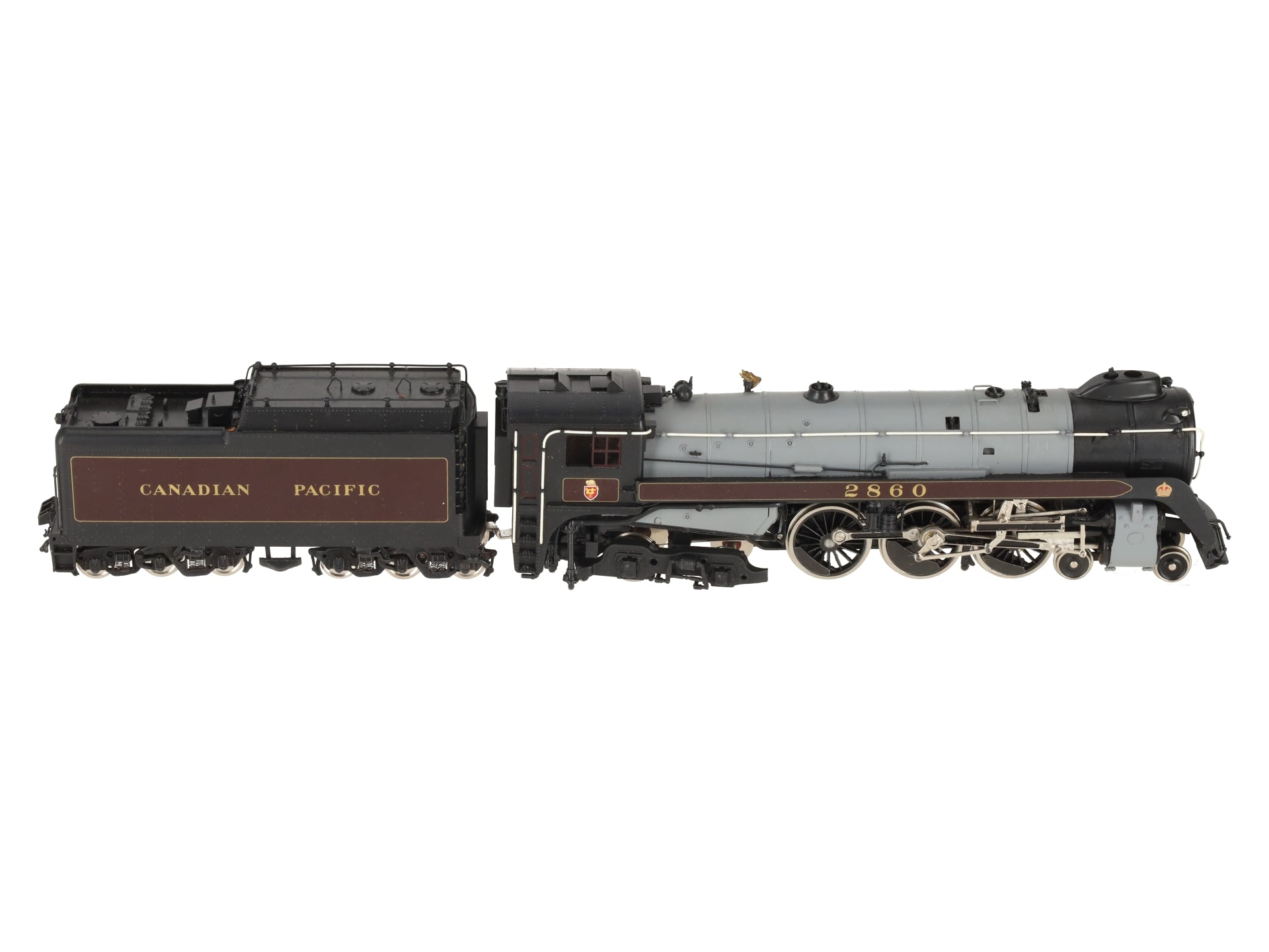 Tenshodo 166 HO BRASS CPR Royal Hudson 4-6-4 Steam Loco/Tender - painted EX/Box