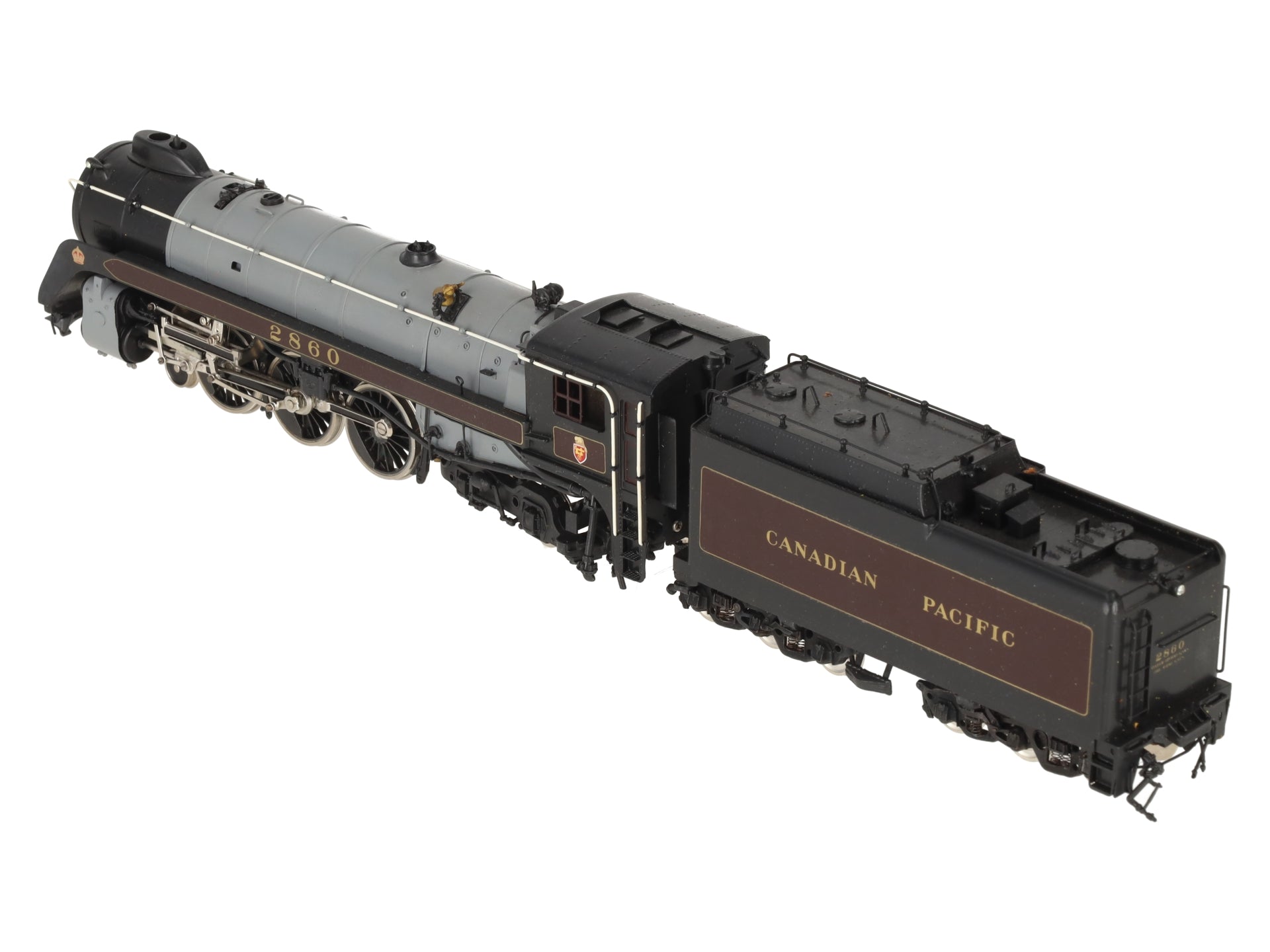 Tenshodo 166 HO BRASS CPR Royal Hudson 4-6-4 Steam Loco/Tender - painted EX/Box