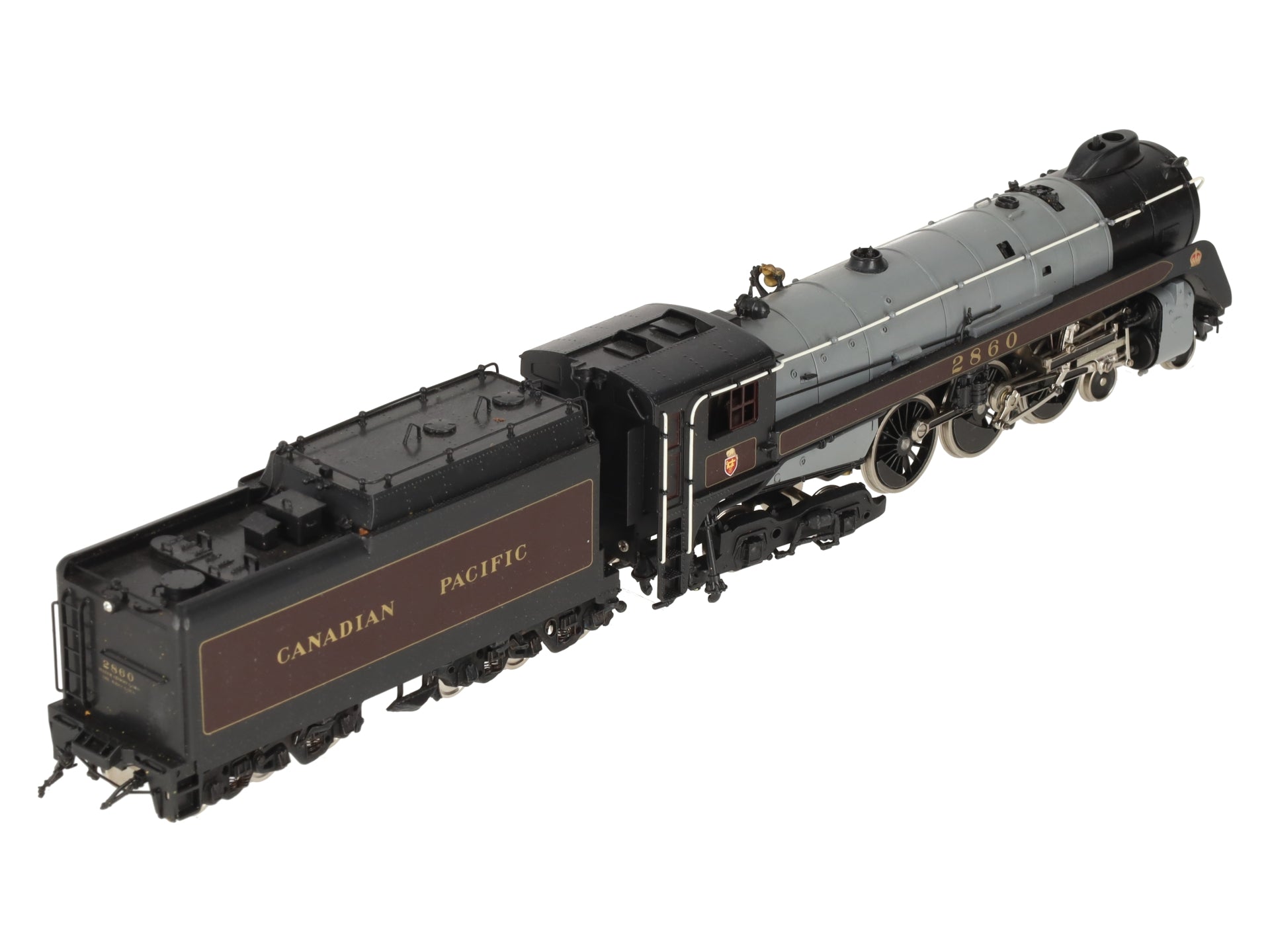 Tenshodo 166 HO BRASS CPR Royal Hudson 4-6-4 Steam Loco/Tender - painted EX/Box