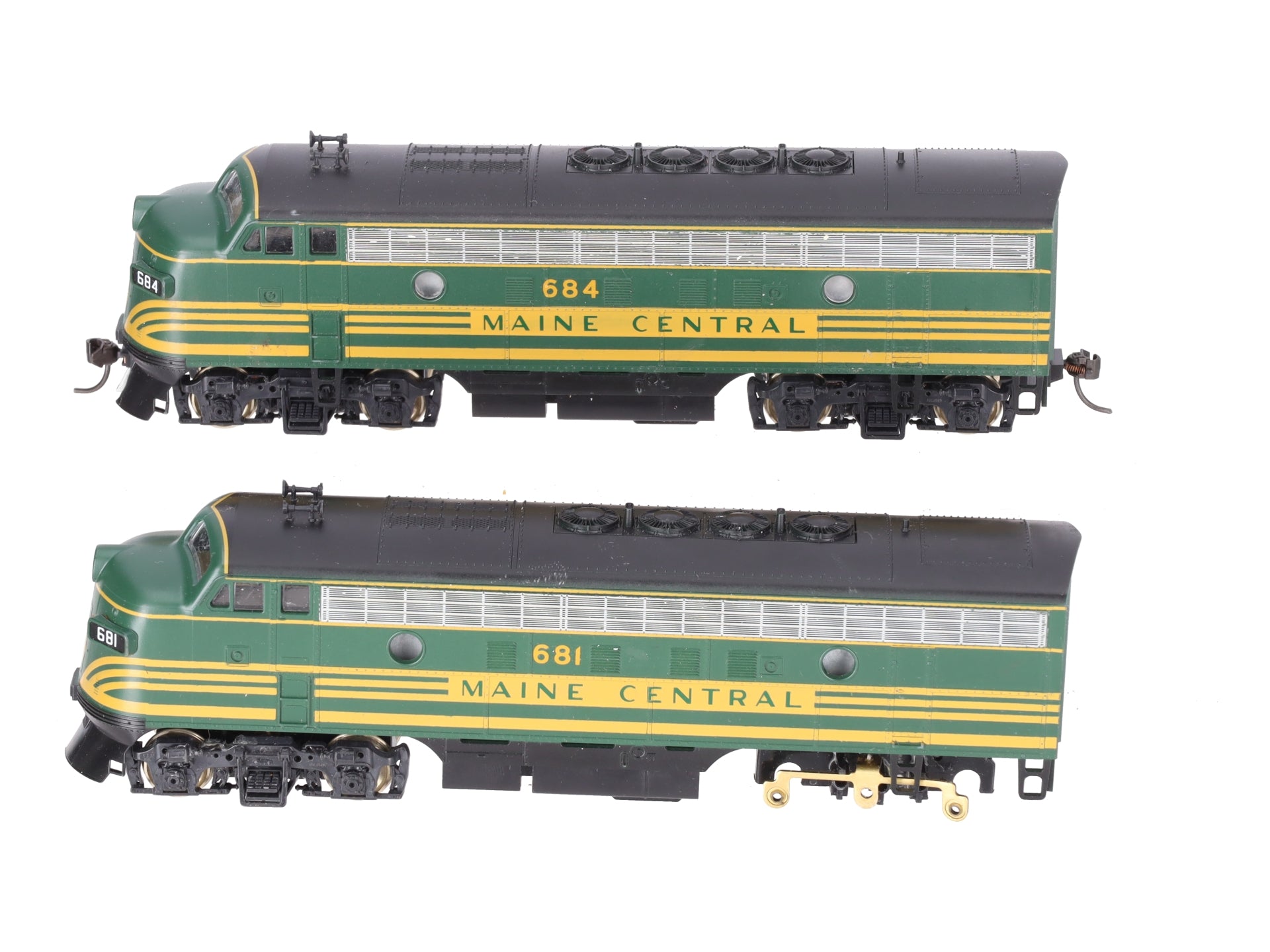 Stewart 5512 HO Maine Central EMD F3 Phase IV AA Powered Diesel Locomotives EX/Box
