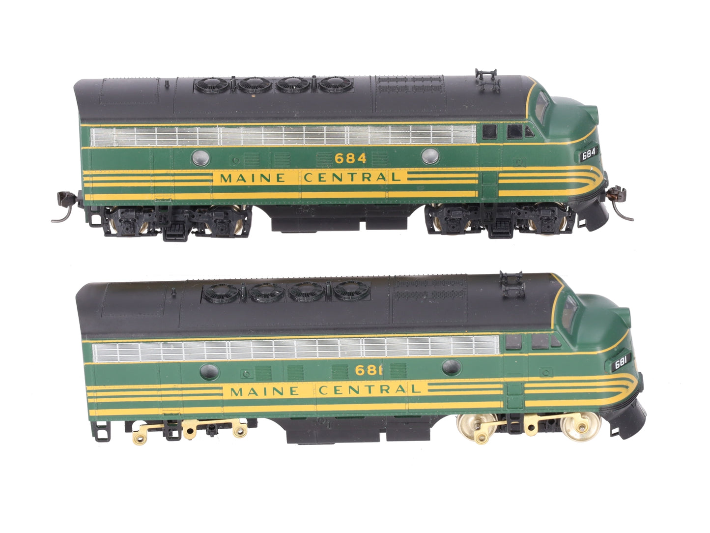 Stewart 5512 HO Maine Central EMD F3 Phase IV AA Powered Diesel Locomotives EX/Box