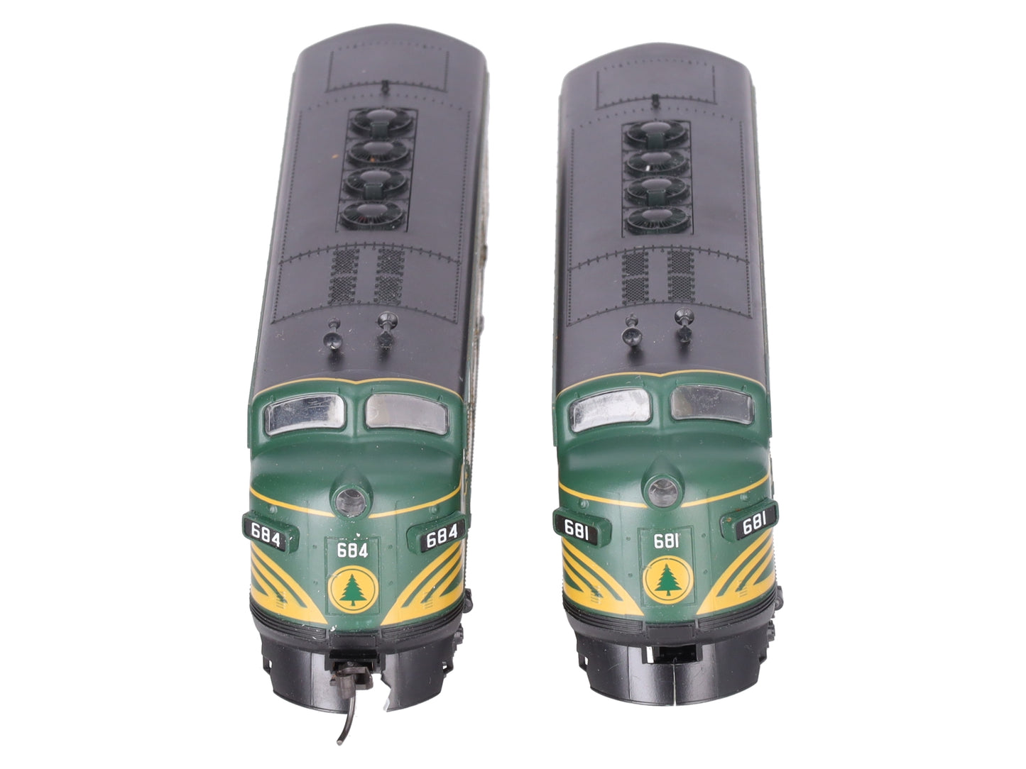 Stewart 5512 HO Maine Central EMD F3 Phase IV AA Powered Diesel Locomotives EX/Box