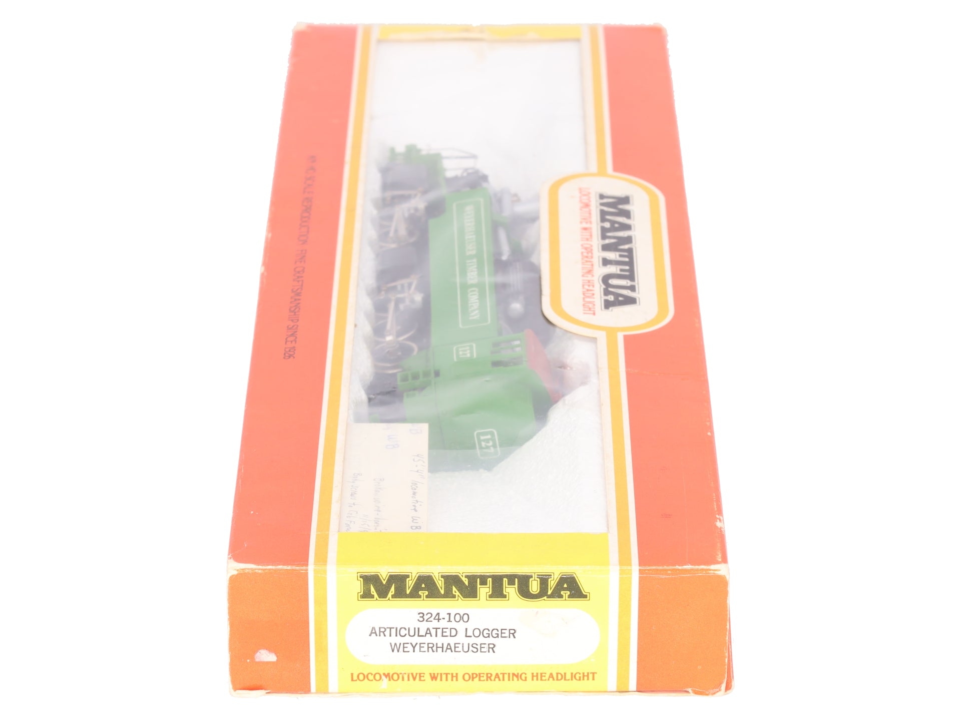 Mantua 324-100 HO Scale Weyerhaeuser Articulated Logger EX/Box