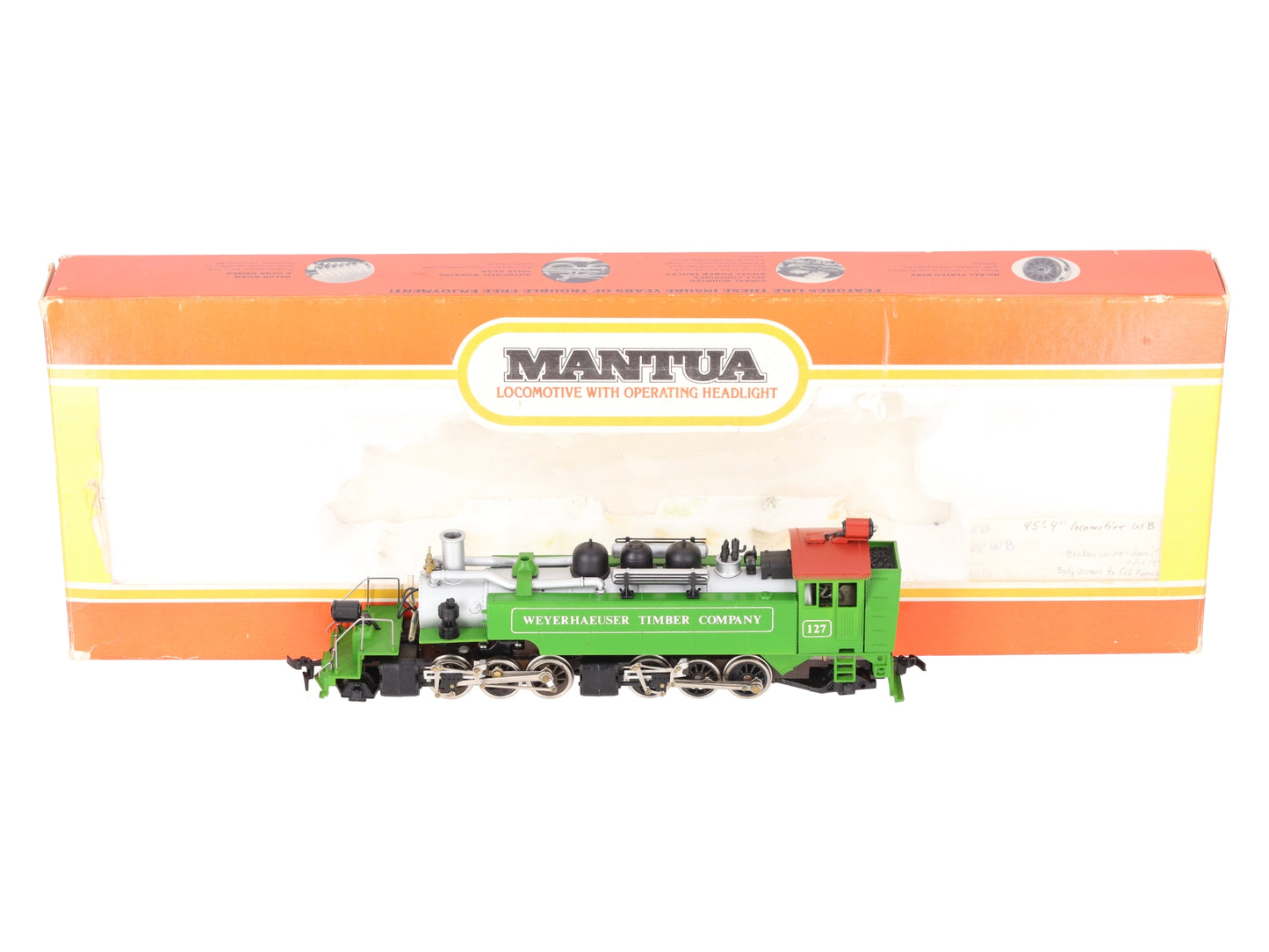 Mantua 324-100 HO Scale Weyerhaeuser Articulated Logger EX/Box