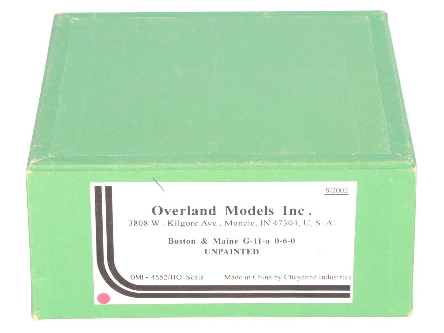 Overland 4552.1 HO BRASS B&M G-11-A 0-6-0 Steam Loco & Tender VG/Box