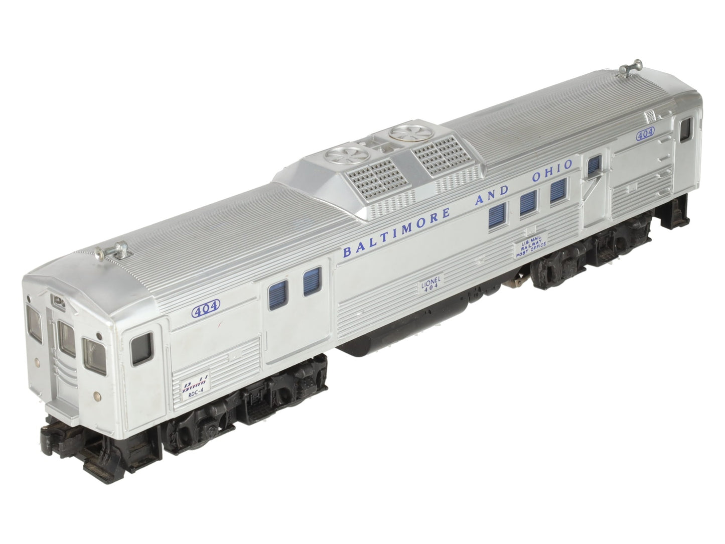 Lionel 404 Vintage O Baltimore & Ohio RDC Budd Baggage & Mail Car VG/Box
