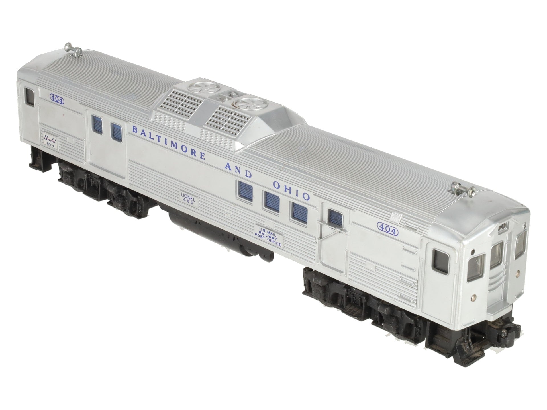 Lionel 404 Vintage O Baltimore & Ohio RDC Budd Baggage & Mail Car VG/Box