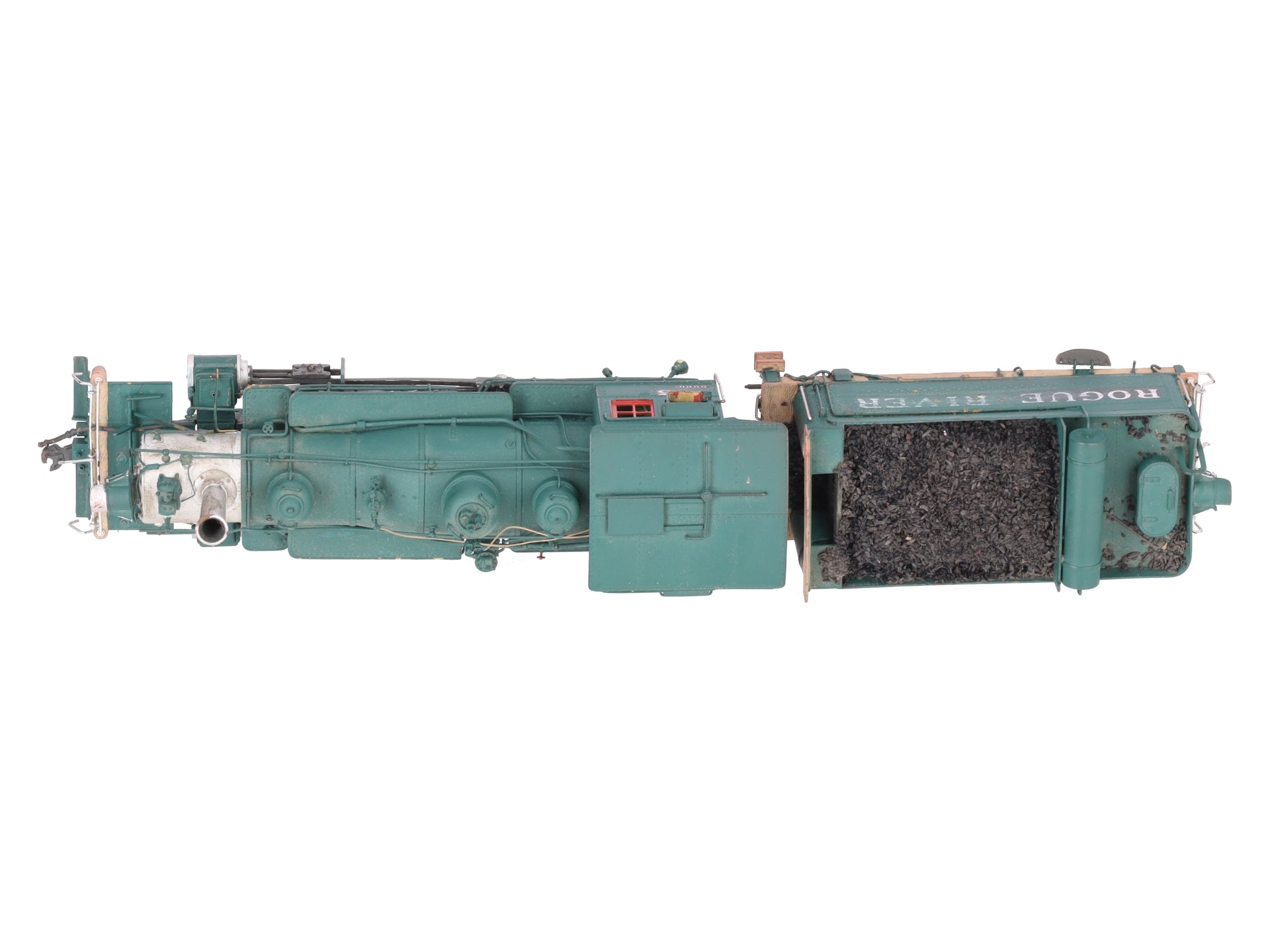 Key Imports 583 HO Brass Rogue River Steam Locomotive & Tender- Custom Painted EX/Box