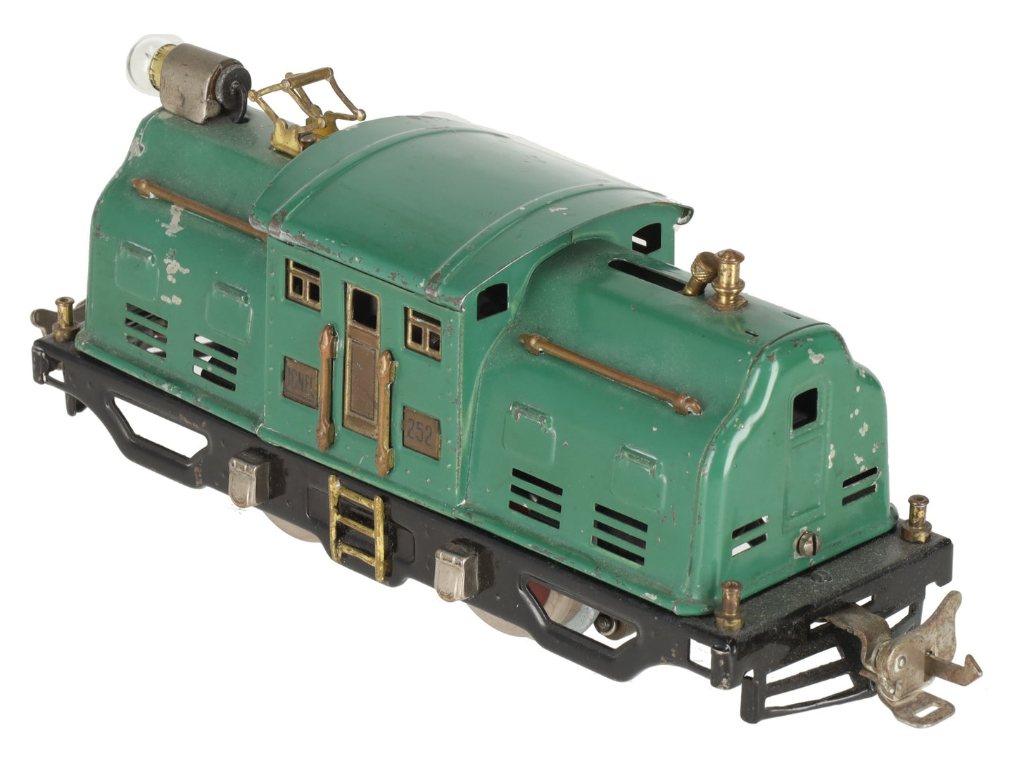 Lionel 252 Vintage O Prewar Green Tinplate Electric Locomotive VG