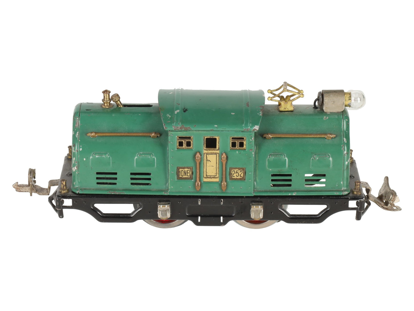 Lionel 252 Vintage O Prewar Green Tinplate Electric Locomotive VG