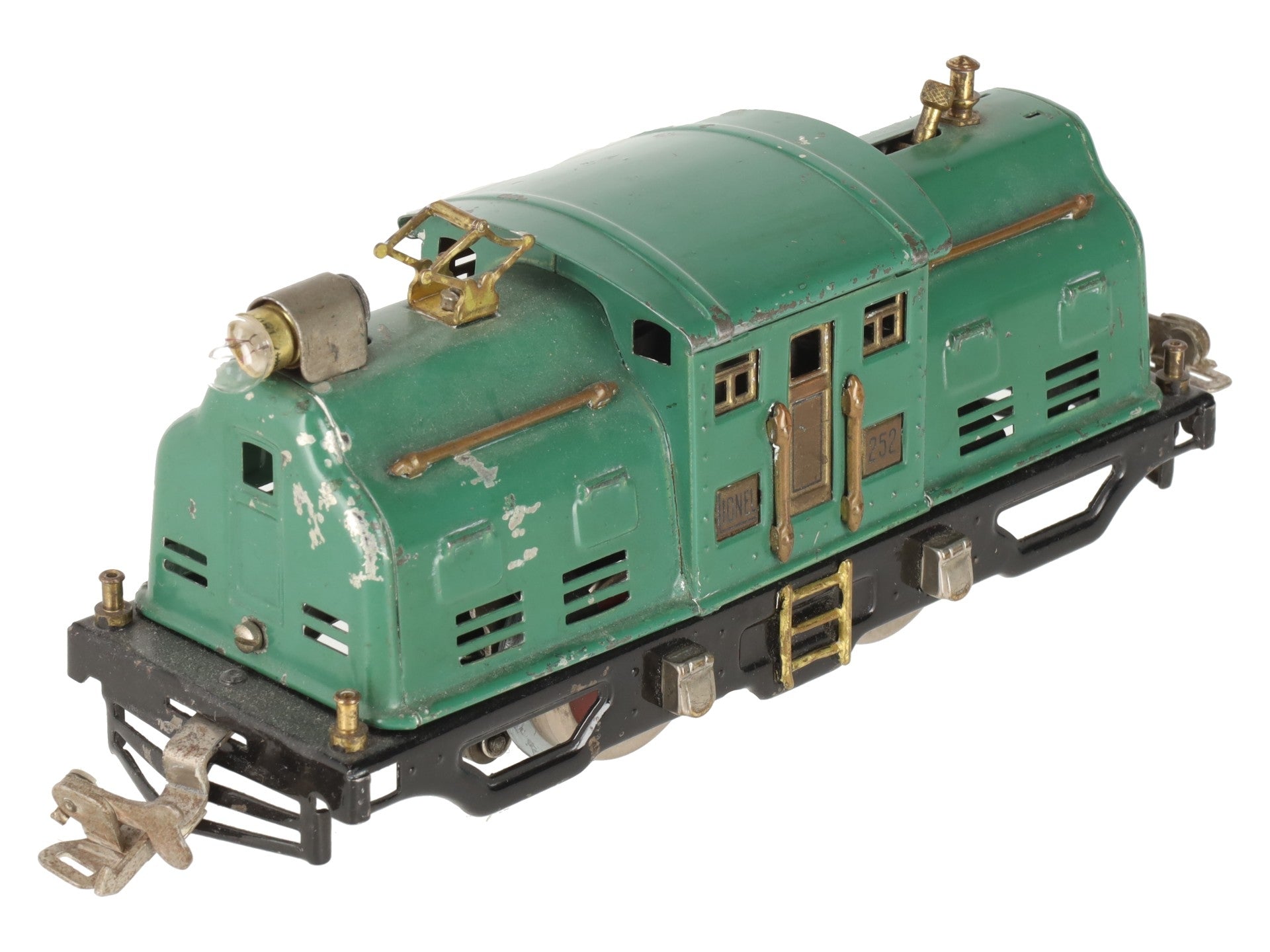 Lionel 252 Vintage O Prewar Green Tinplate Electric Locomotive VG