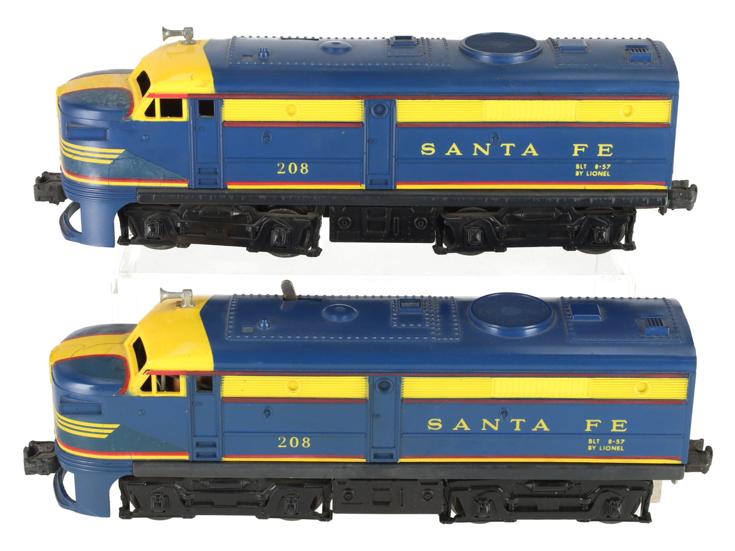 Lionel 208 Vintage O Gauge Santa Fe Alco AA Diesel Locomotive Set VG
