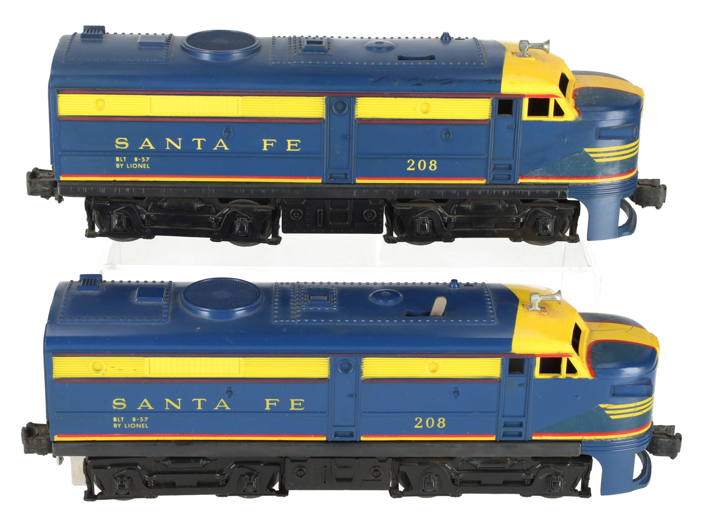 Lionel 208 Vintage O Gauge Santa Fe Alco AA Diesel Locomotive Set VG