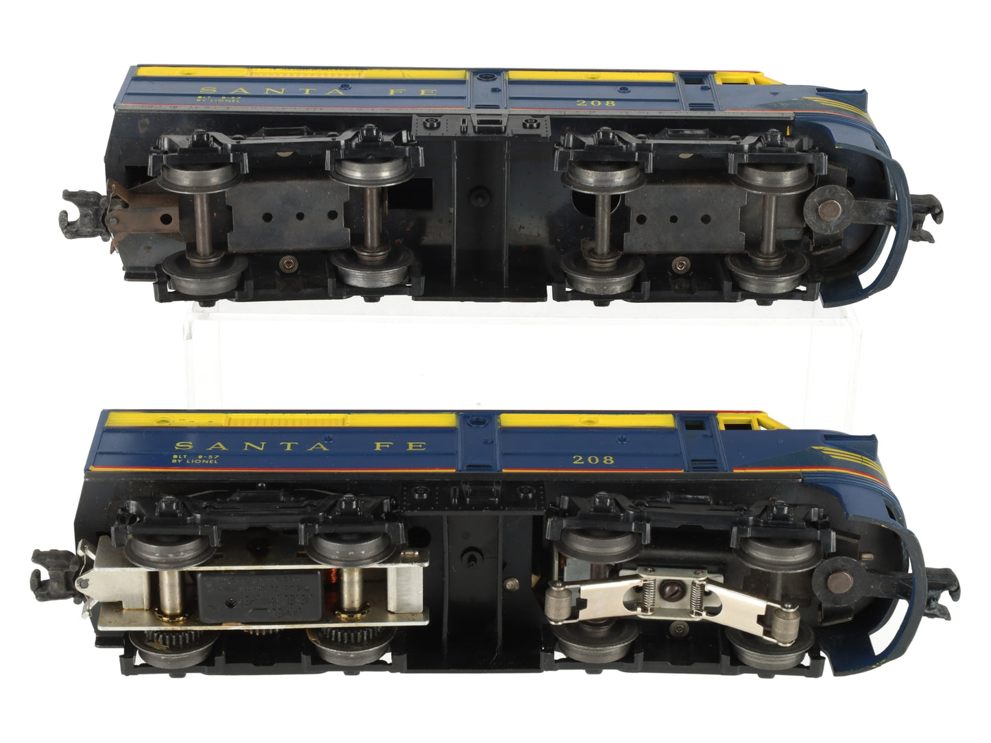 Lionel 208 Vintage O Gauge Santa Fe Alco AA Diesel Locomotive Set VG