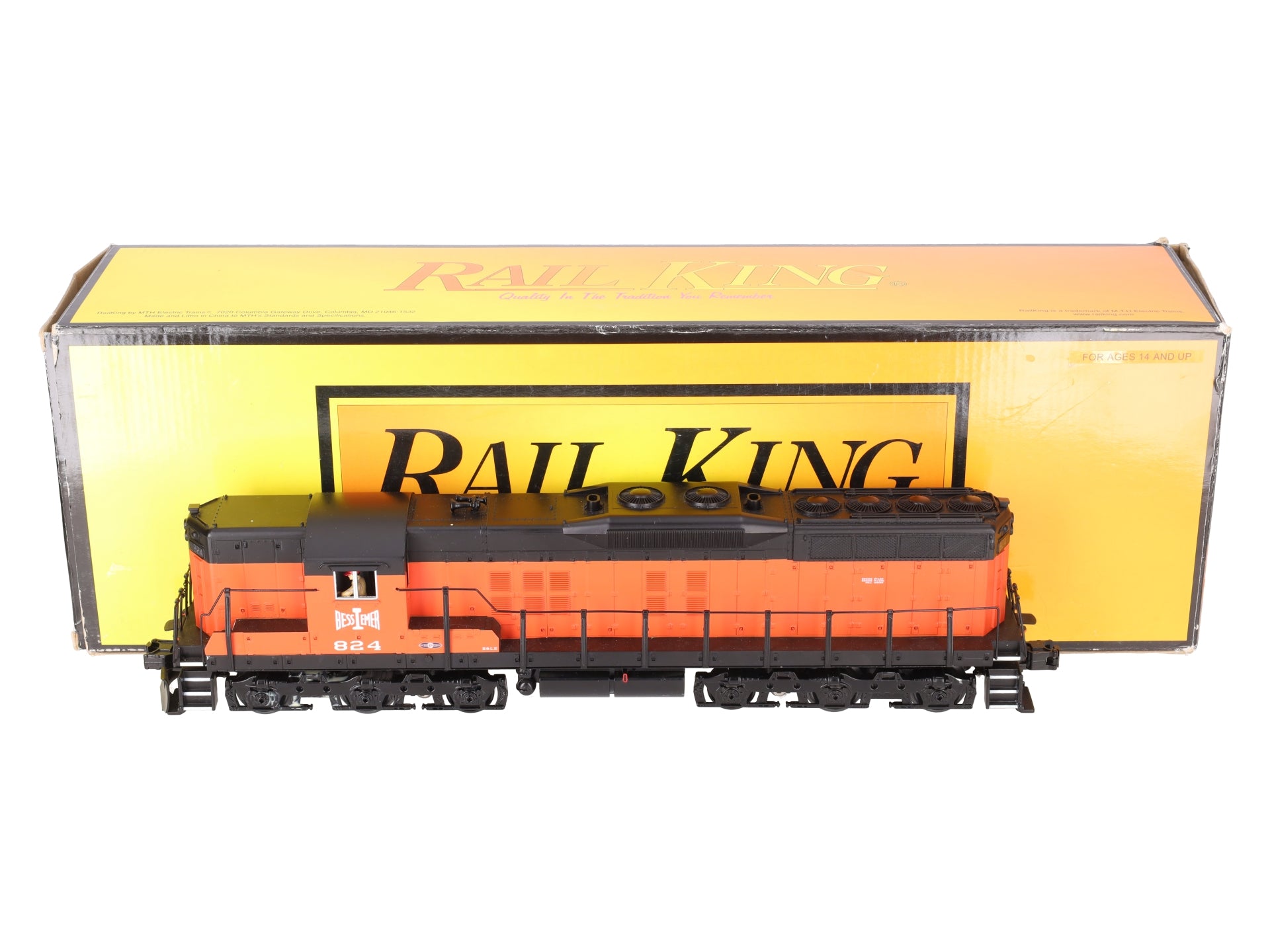 MTH 30-2871-1 O Bessemer & Lake Erie SD-9 Diesel Engine w/Proto-Sound 2.0 #824 EX/Box