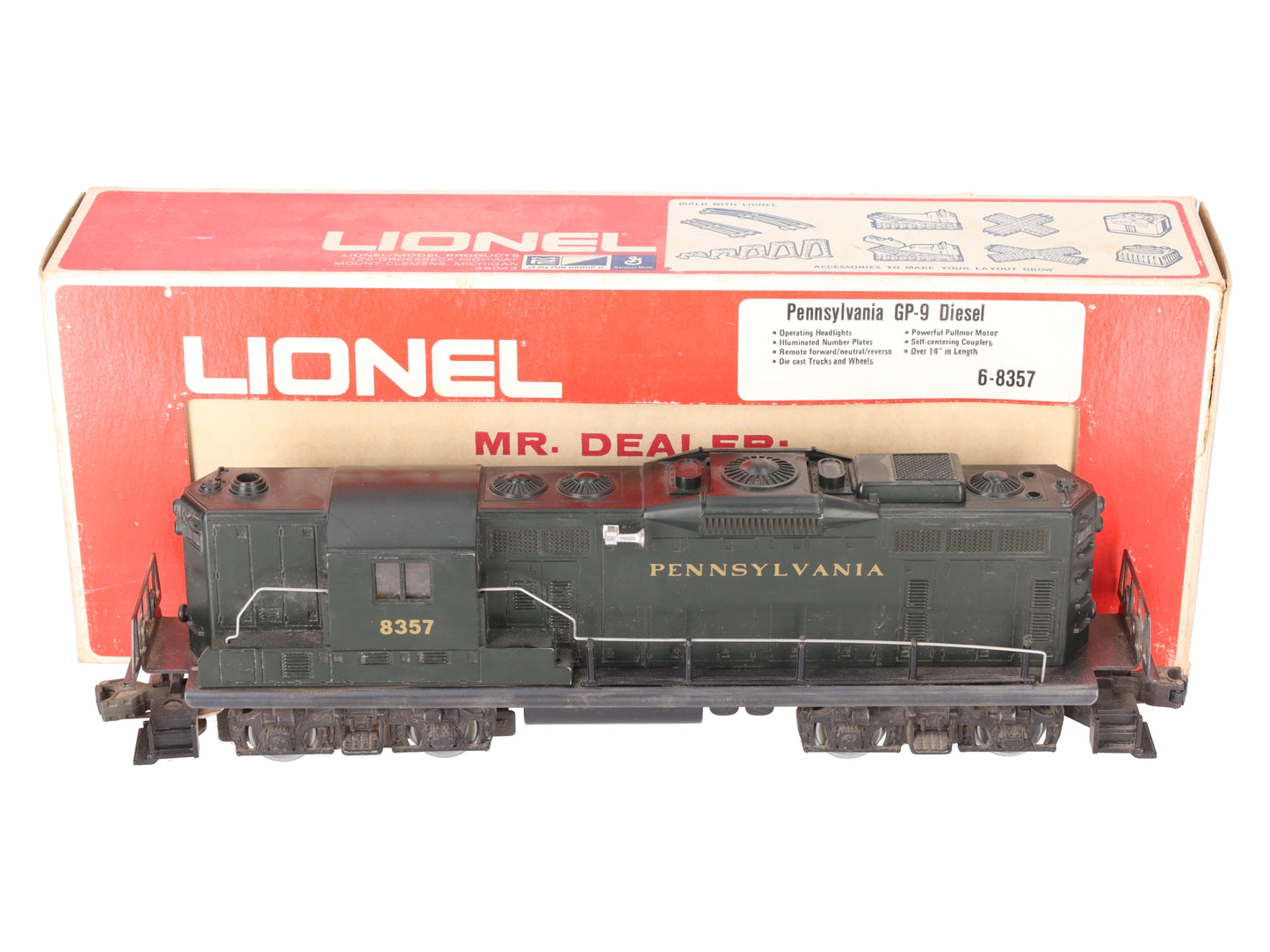Lionel 6-8357 O Pennsylvania GP9 Diesel Locomotive #8357 EX/Box