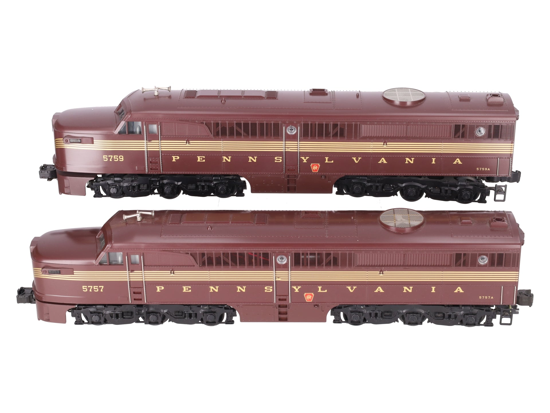 MTH 20-2019-1 O Pennsylvania Alco PA AA Diesel Locomotive Set #5757A/5759A w/PS1 EX