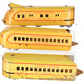 Marx M-10000 Vintage O UP Yellow/Brown Diesel Streamliner Set w/2 Passenger Cars