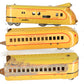 Marx M-10000 Vintage O UP Yellow/Brown Diesel Streamliner Set w/2 Passenger Cars