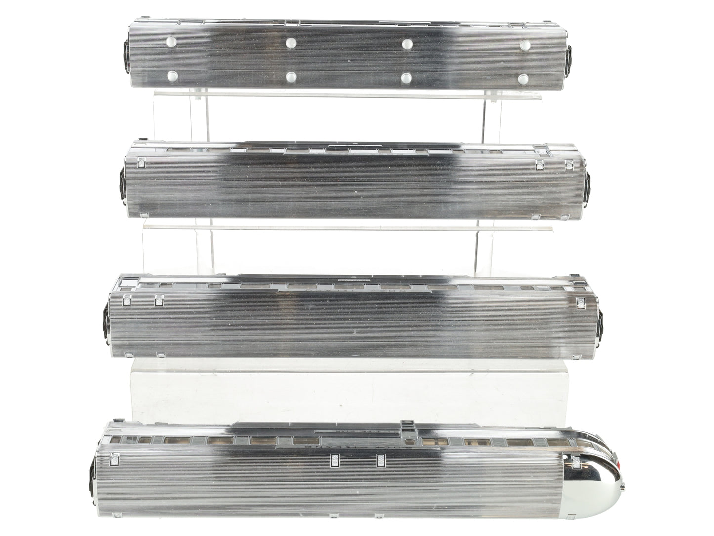 American Models S Scale Rock island Illuminated 4 Car Passenger Car Set EX/Box