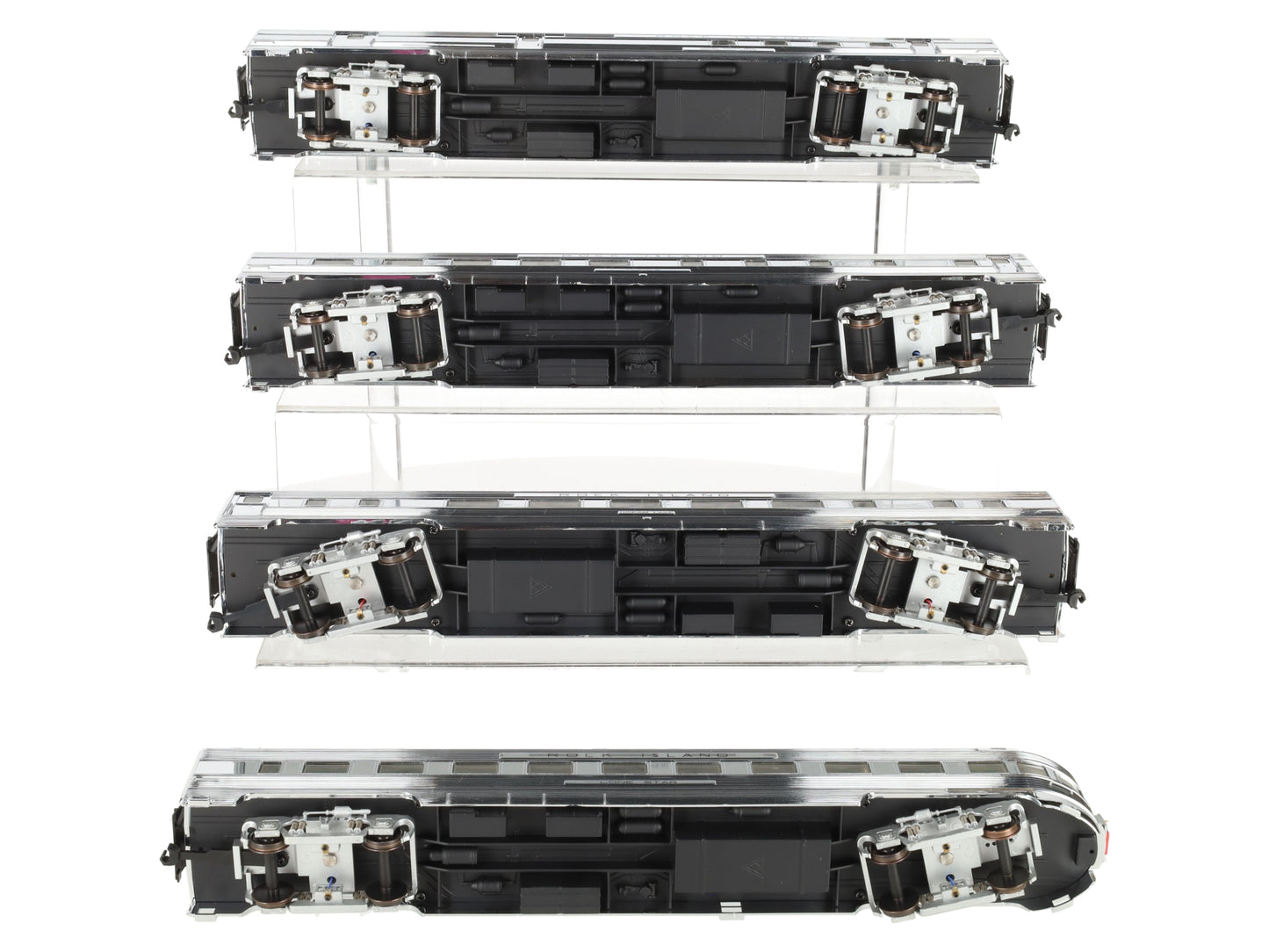 American Models S Scale Rock island Illuminated 4 Car Passenger Car Set EX/Box