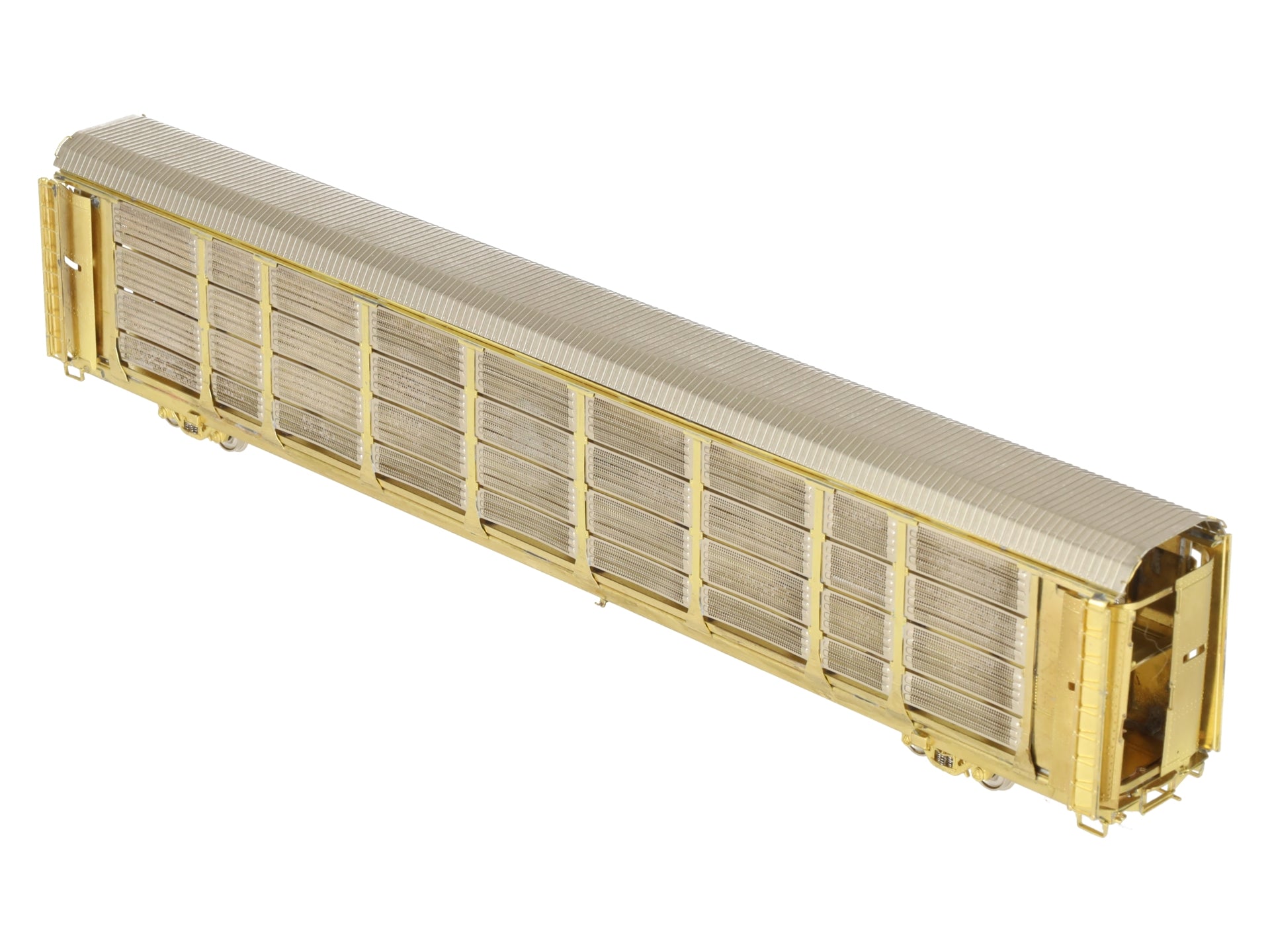 Overland OMI-3120 HO Scale BRASS Thrall Bi-Level Enclosed Auto Rack -Unpainted EX/Box
