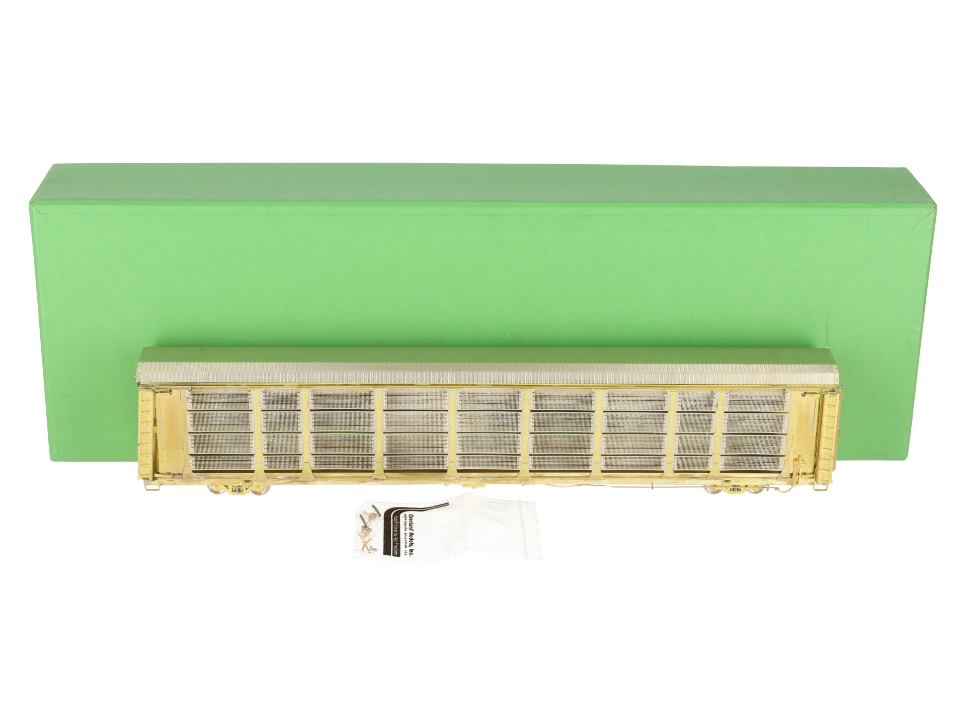 Overland OMI-3120 HO Scale BRASS Thrall Bi-Level Enclosed Auto Rack -Unpainted EX/Box