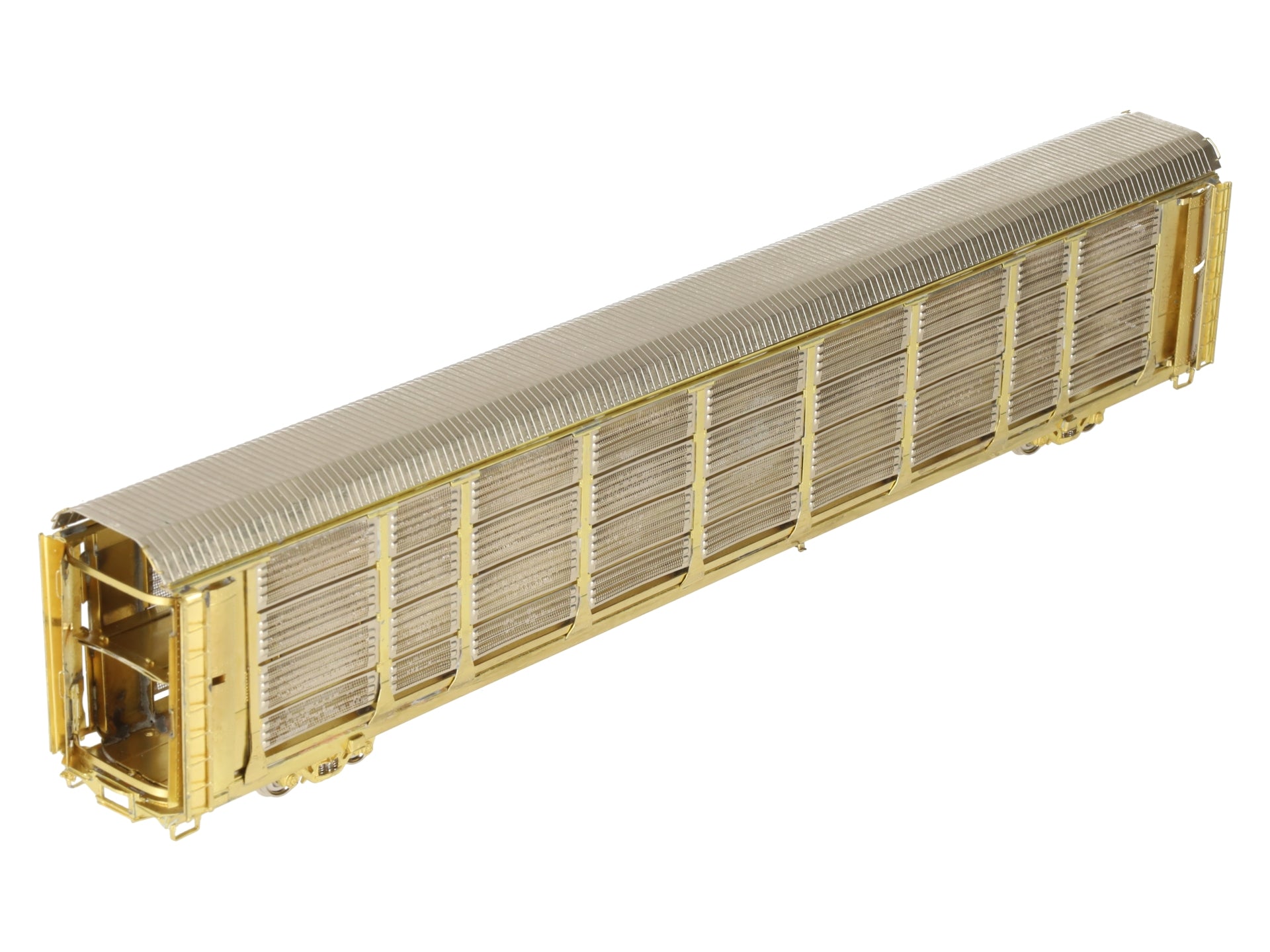 Overland OMI-3120 HO Scale BRASS Thrall Bi-Level Enclosed Auto Rack -Unpainted EX/Box